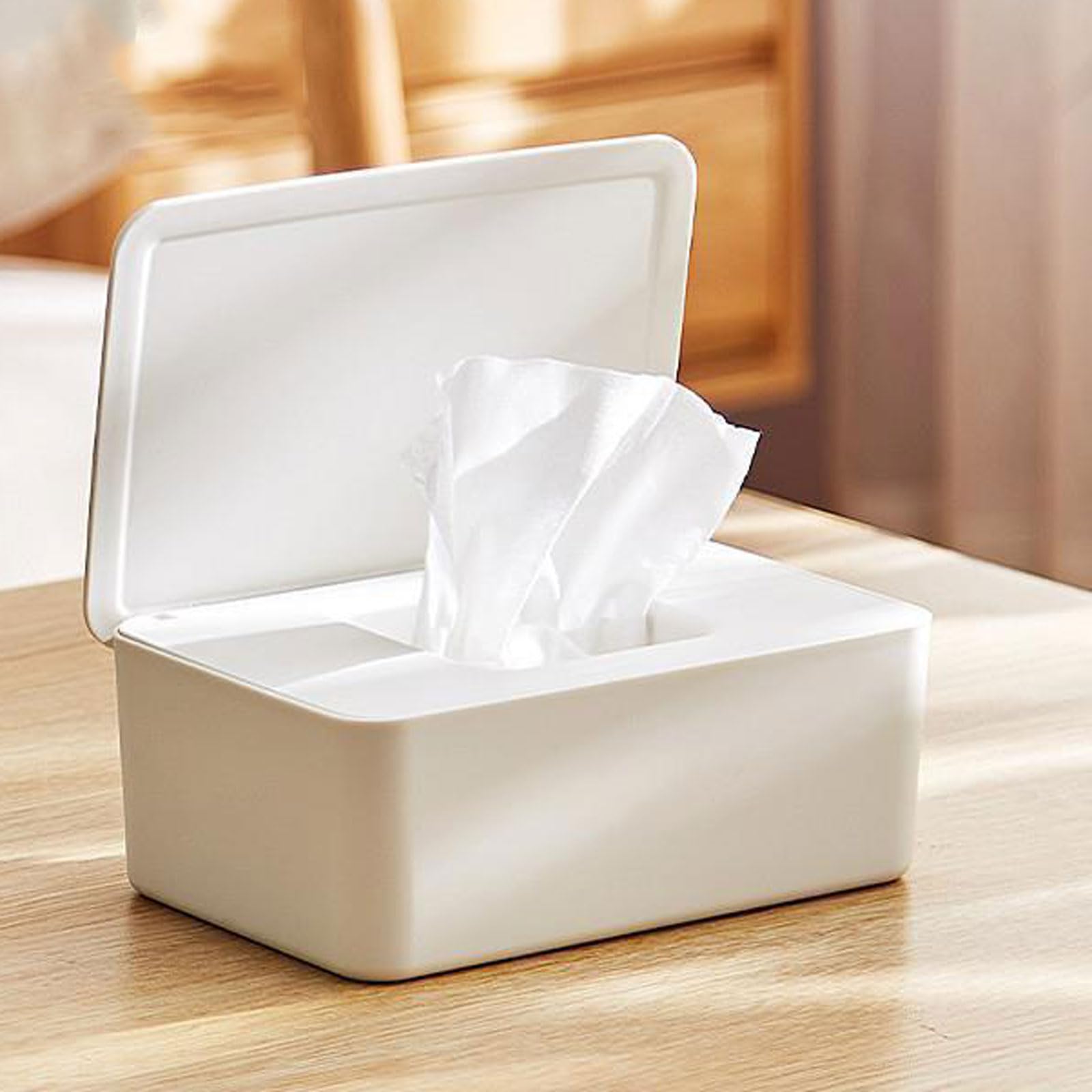 2-Pack Baby Wipes Case with Sealing Lid - Portable Diaper Wipes Dispenser Container for On-the-Go Parents (Small Size, White Box Gray Cover) - Perfect for Diaper Bags, Strollers & Travel