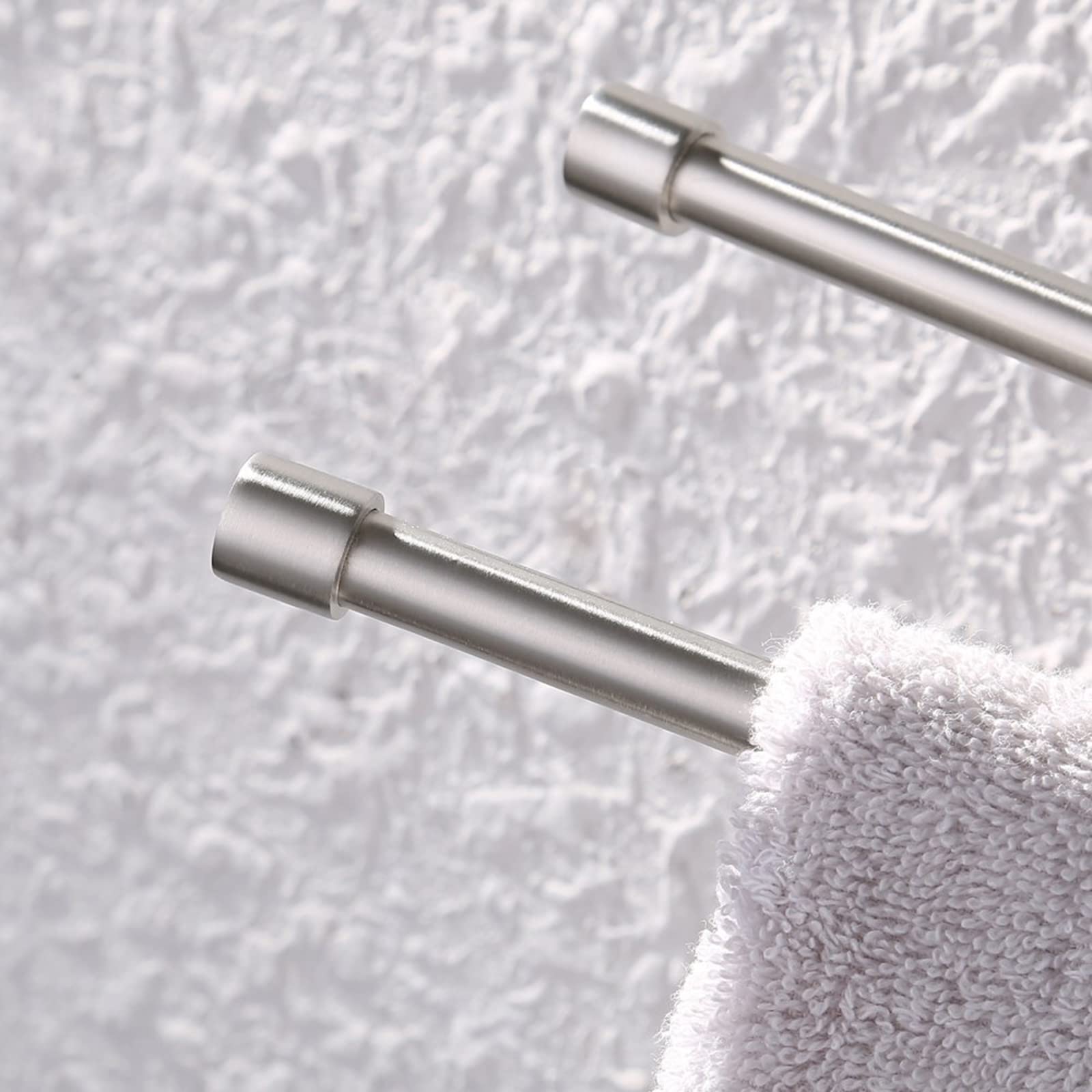 13.8 Inch Swing Mount Towel Bar - 2-Arm Stainless Steel Wall Towel Holder with Brushed Finish (A2102S2-2) | Durable SUS304 for Bathroom, Kitchen & Spa Decor