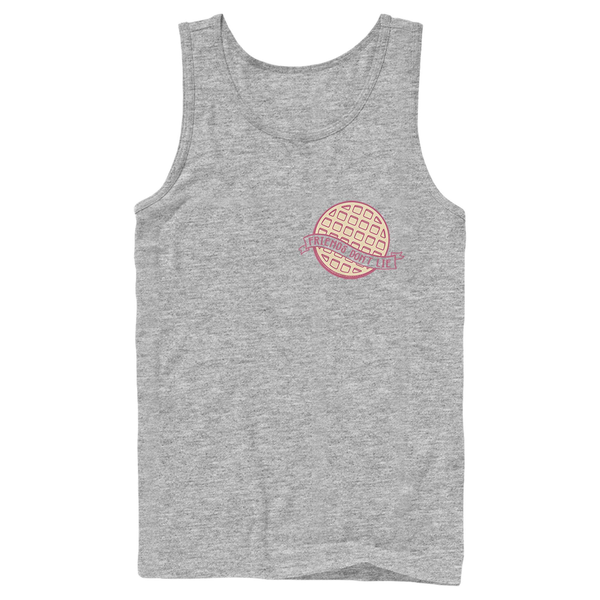 Men's Stranger Things 'Friends Don't Lie' Graphic Waffle Knit Tank Top - 80s Retro TV Show Merch for Summer Casual Wear & Fan Gifts
