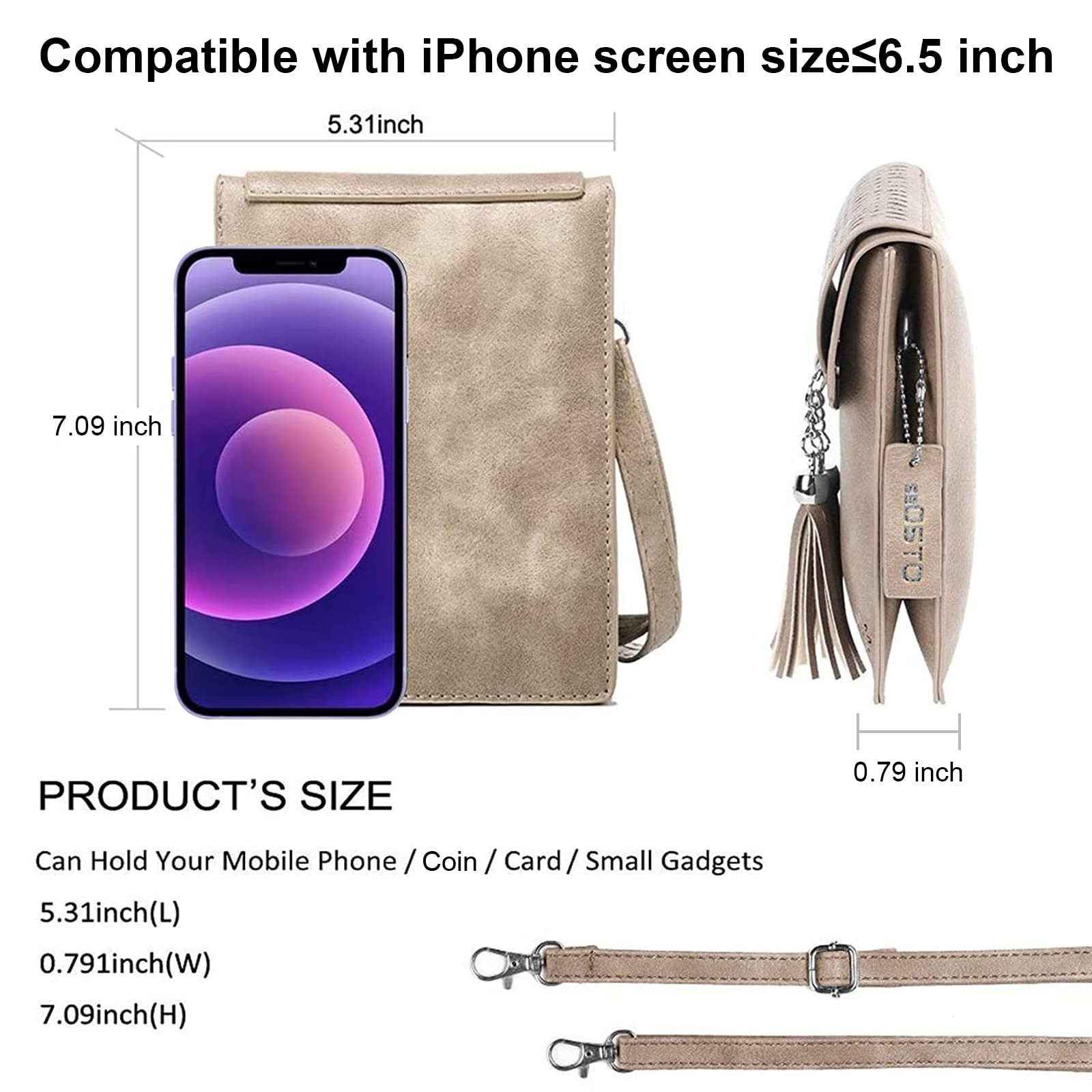 Stylish Crossbody Phone Bag for Women & Teens - Small Shoulder Purse with Wallet - Perfect for Travel, Shopping & Everyday Use
