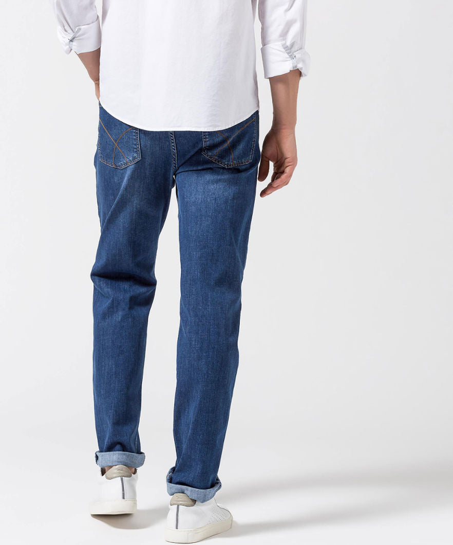 BRAX Regular Blue 5 Pocket Jeans for Men - Classic Fit Denim Pants with Comfortable Stretch | Perfect for Casual Wear, Office & Everyday Outfits