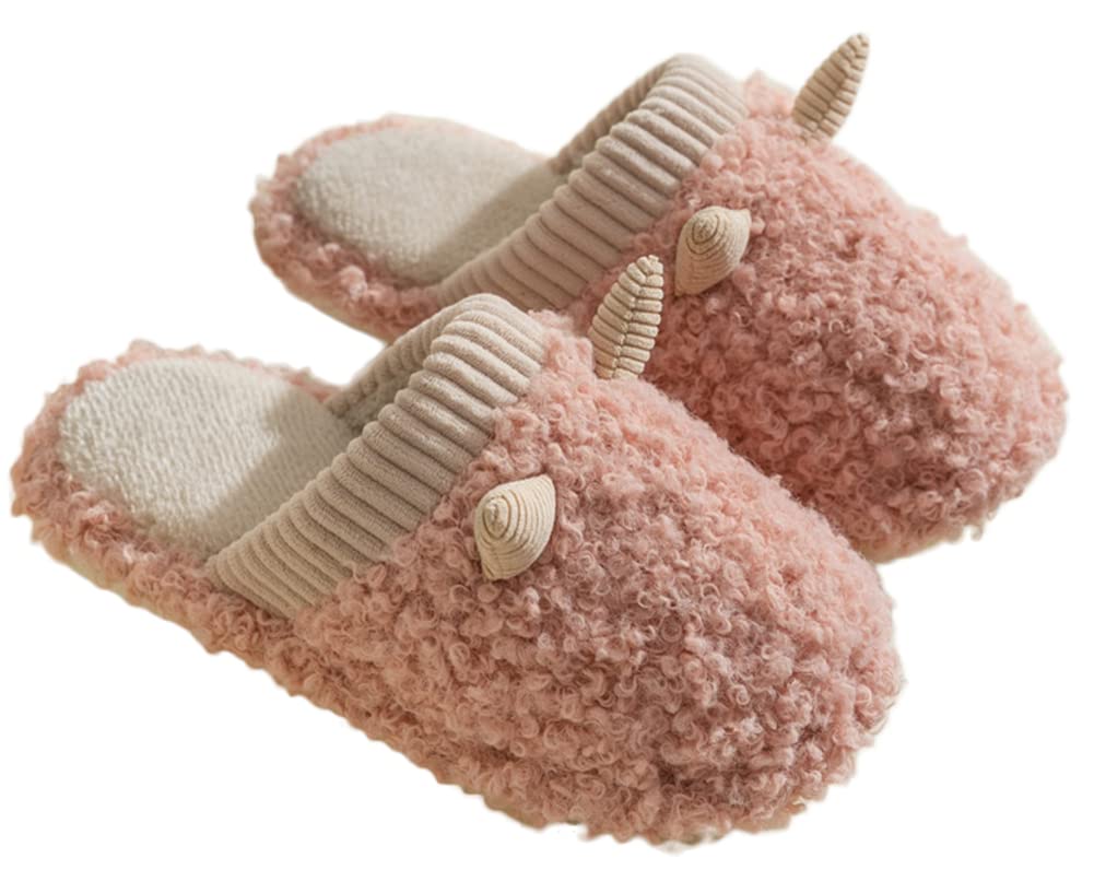 Women's Fluffy Memory Foam House Slippers - Faux Fur Fuzzy Non-Slip Warm Indoor/Outdoor Shoes - Soft Cozy Animal Slippers for Bedroom, Lounge & Home Comfort