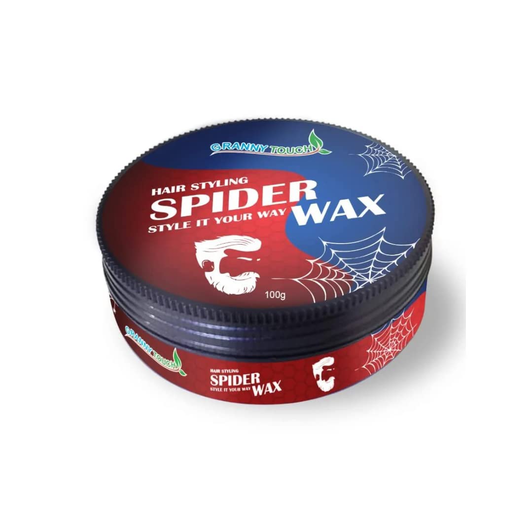 GRANNY TOUCH Extra Strong Hold Spider Hair Wax for Men - 100g (Pack of 2) | Styling Wax for Hair, Beard & Mustache | Long-Lasting Hold & Glossy Finish | Perfect for Parties, Weddings & Daily Grooming