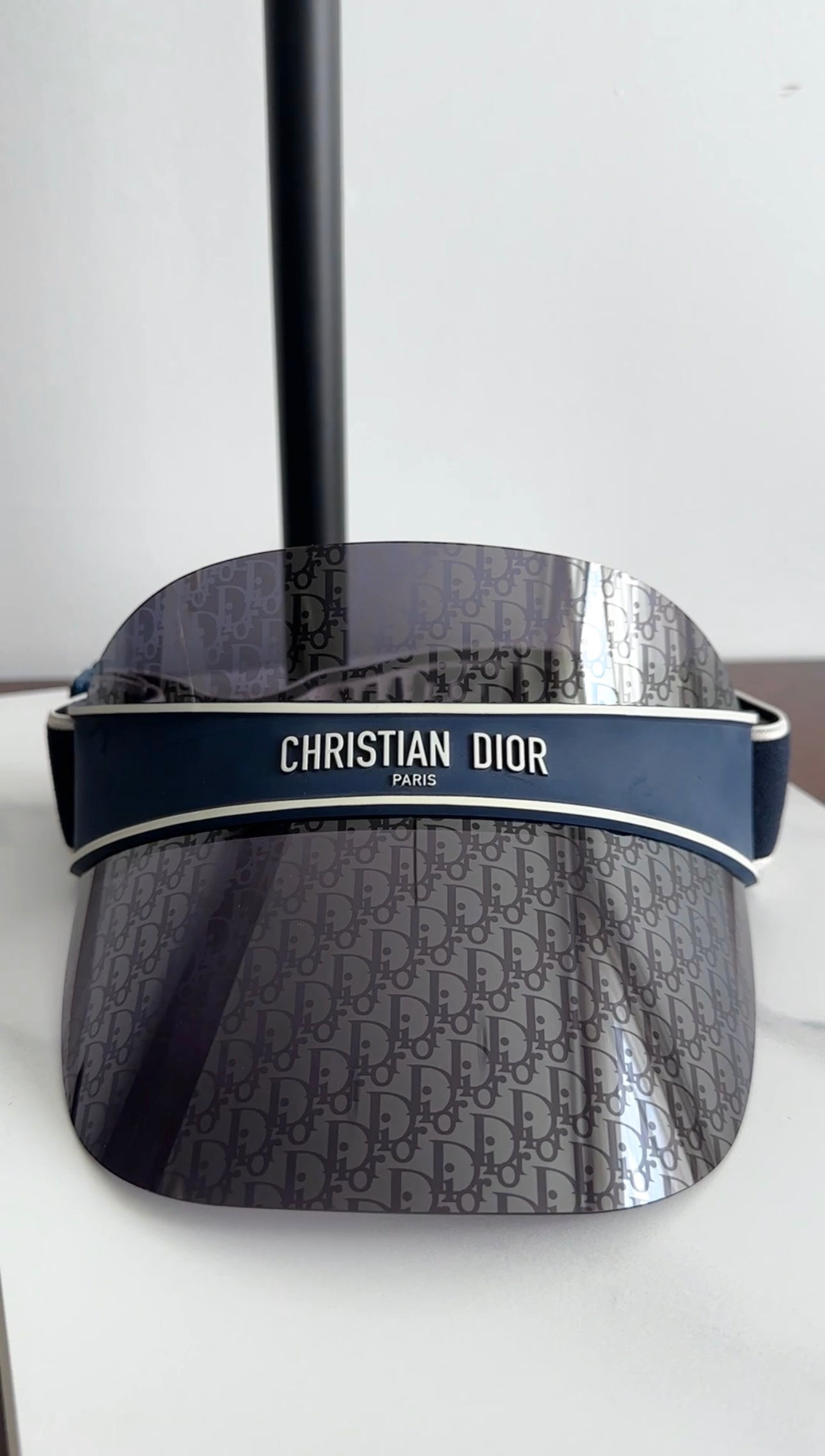 Dior Navy Blue Logo Club Visor Hat - Stylish Designer Cap for Men & Women - Perfect for Golf, Beach, and Outdoor Activities