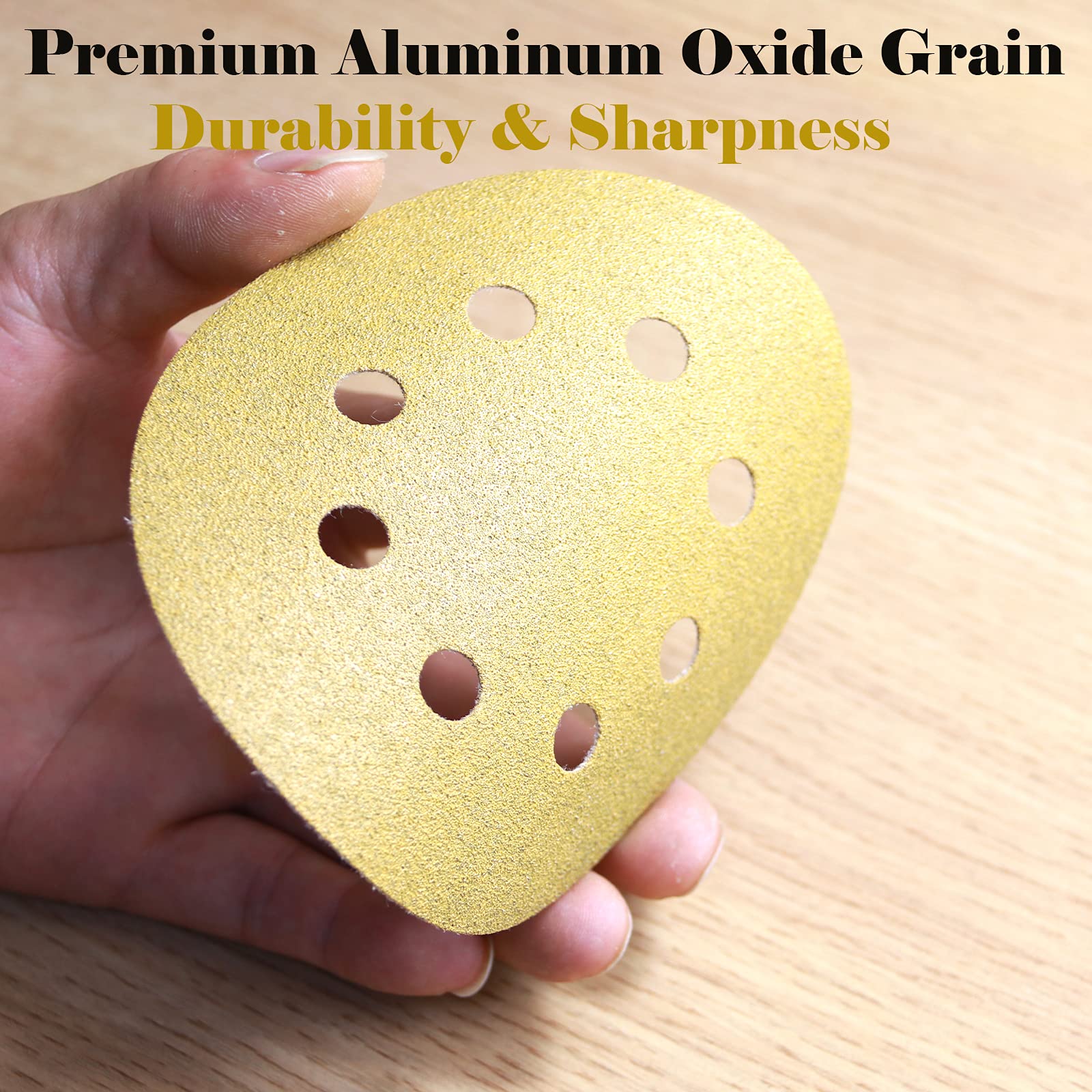 5-Inch Hook and Loop Sanding Discs 100Pcs - 5