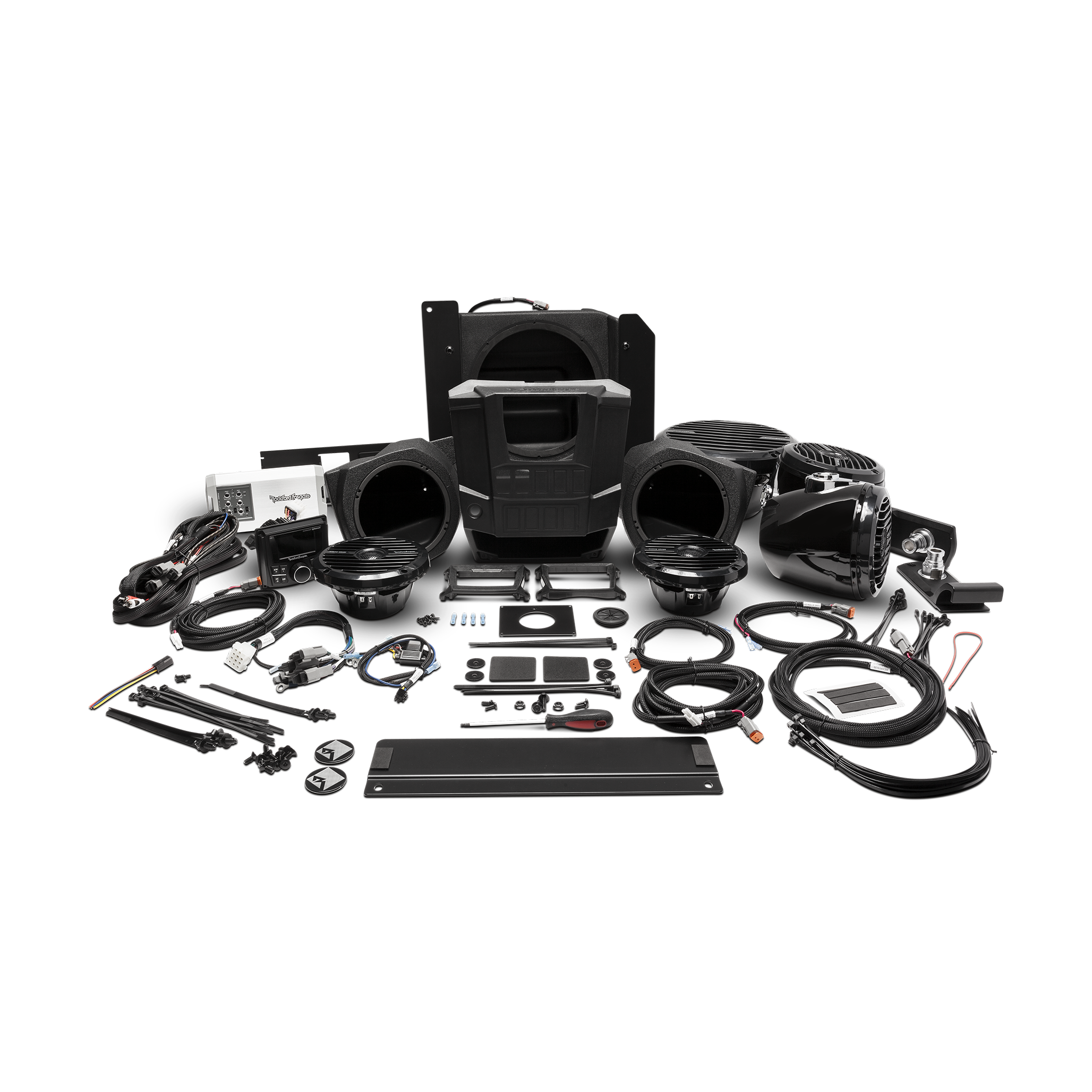 400W Complete Stereo System Kit for Polaris RANGER® Gen 1 (2015-2017 Models) - Includes Front Lower Speakers, Rear Speakers & Subwoofer | Perfect for Off-Road Adventures, Hunting & Outdoor Entertainment