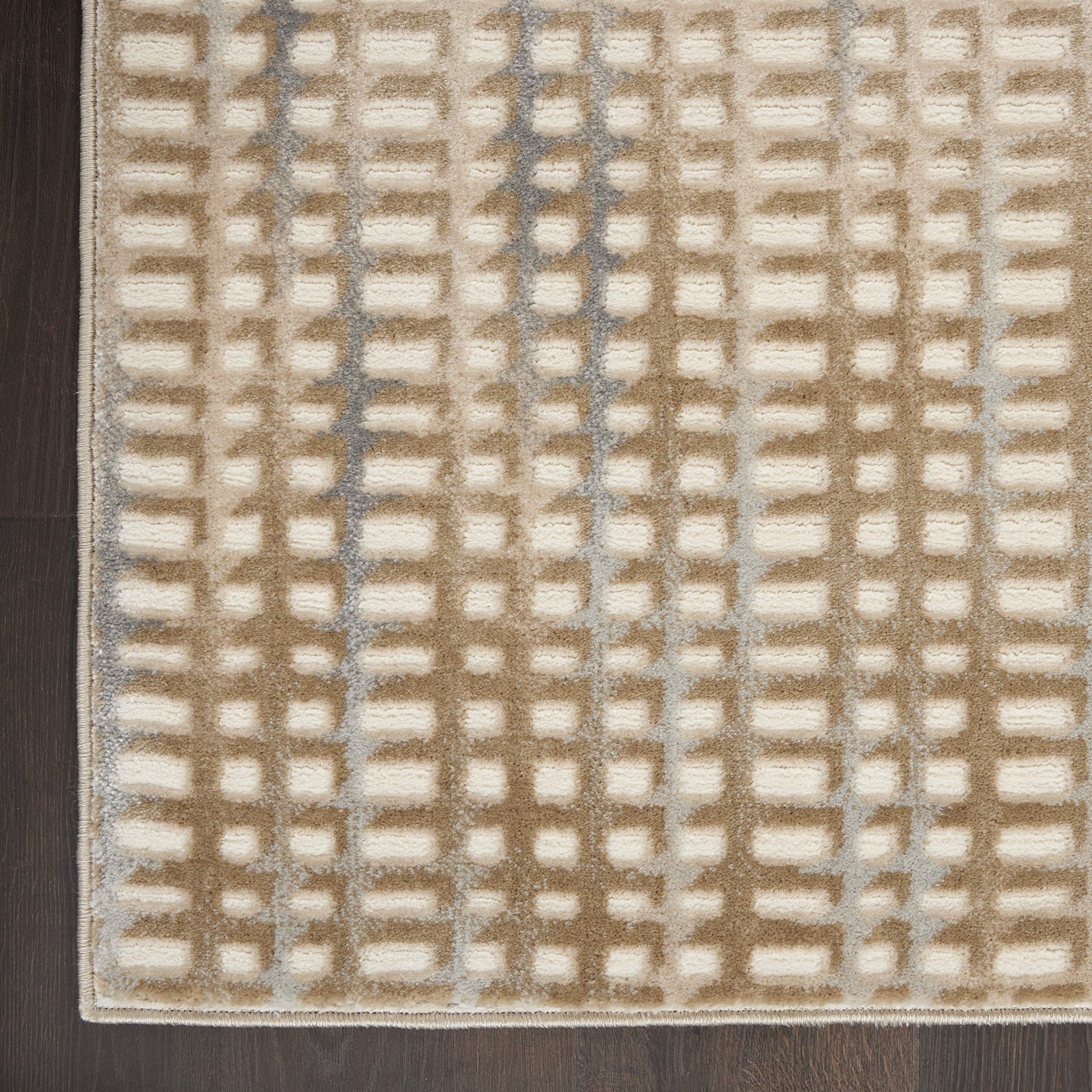 Nourison Solace Contemporary Abstract Beige/Blue 2'3