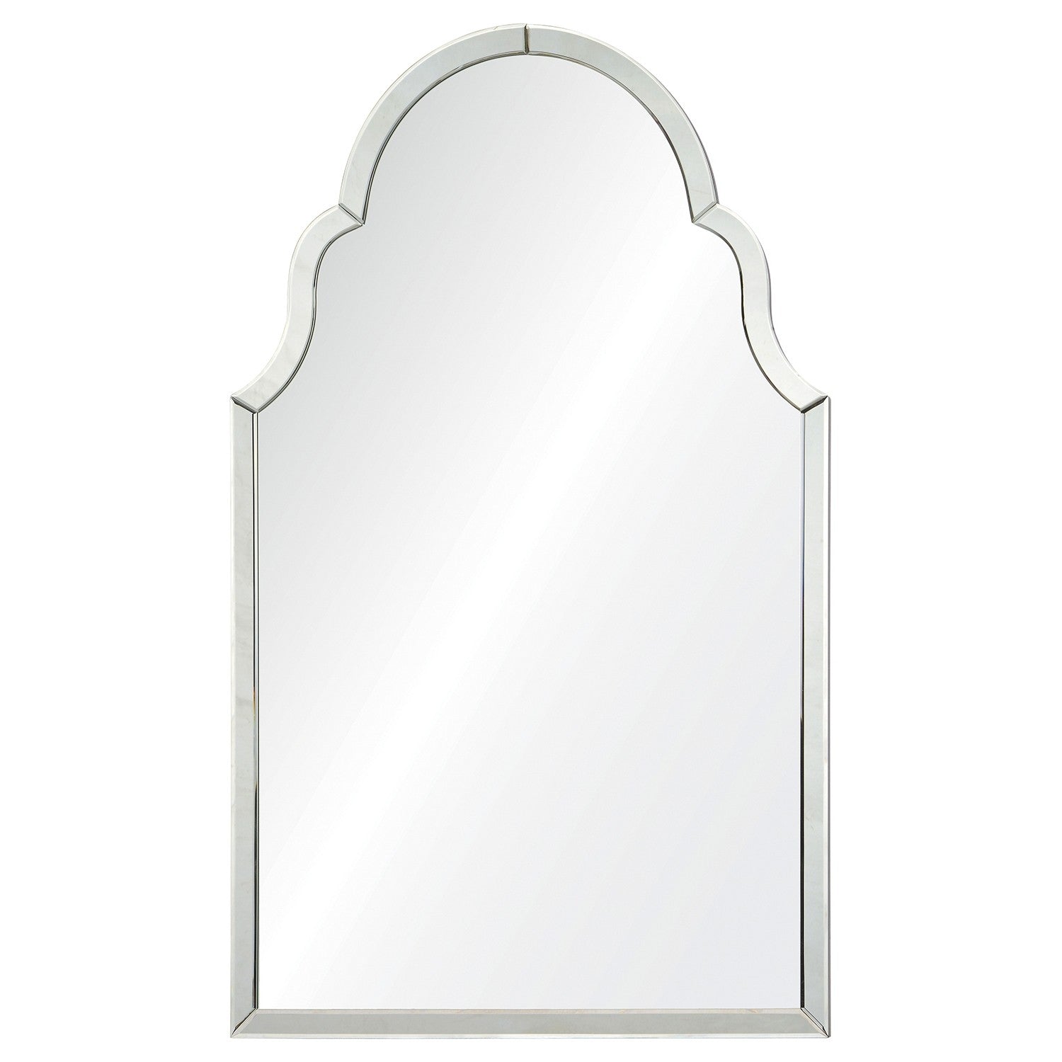 Classic Framed Arc Wall Mirror - Elegant Home Decor for Living Room, Bedroom & Entryway - Perfect for Vanity, Dressing Area & Interior Design