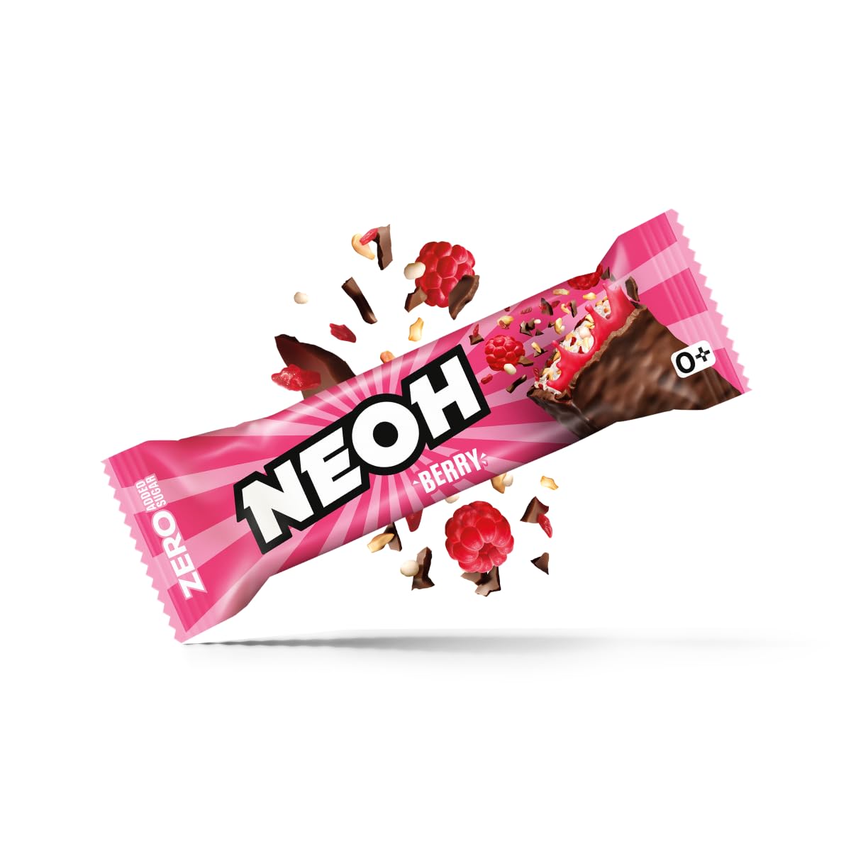 NEOH Keto Chocolate Dipped Berry Bars - Gluten Free, Low Carb, Plant Based Snacks with No Added Sugar | 1oz Individually Wrapped Bars (12 Pack) | Perfect for Weight Loss, Diabetic Diets & Healthy On-the-Go Snacking