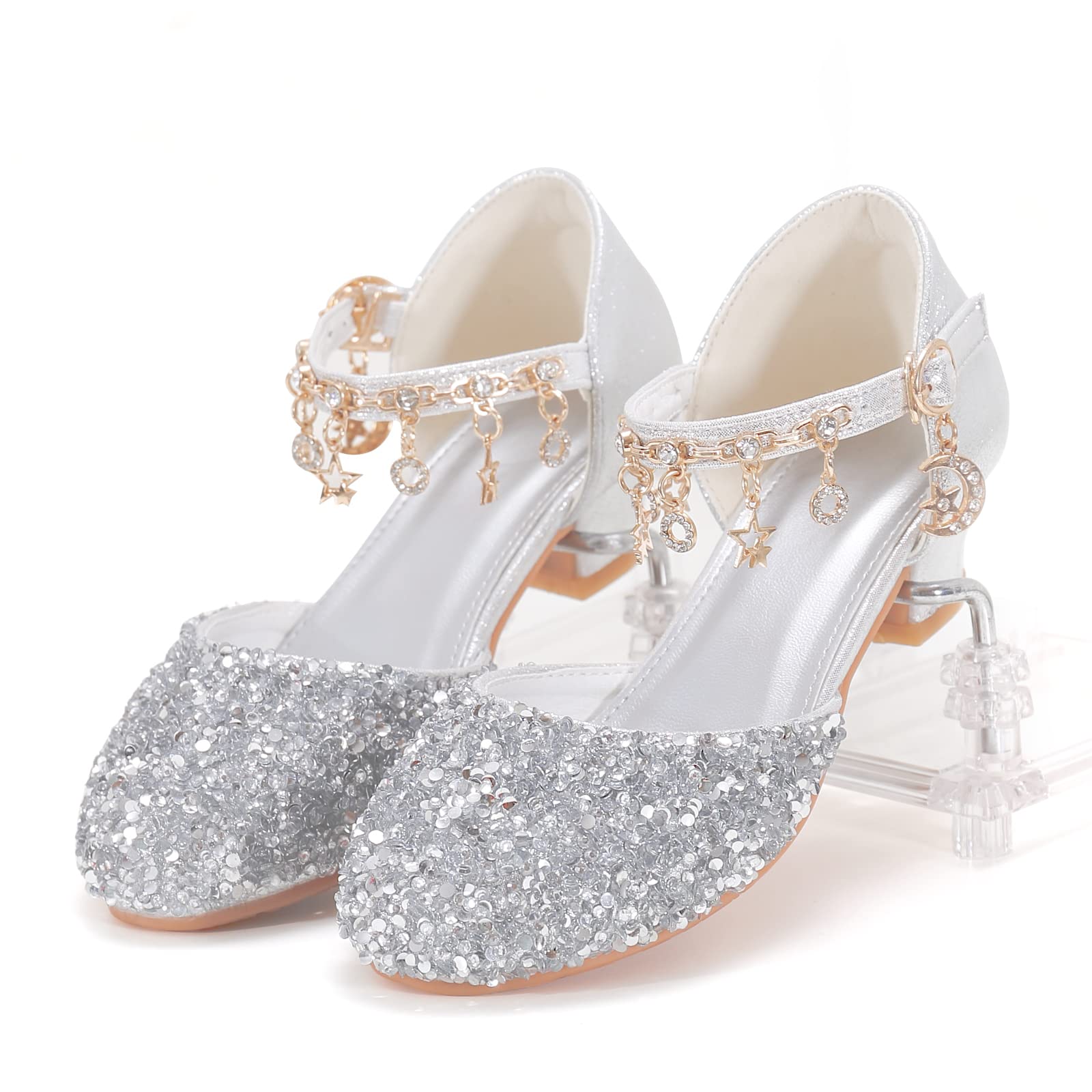**Sparkly Princess Heels for Girls - Cinderella Dress Up Shoes for Kids - Perfect for Birthday Parties, Halloween & Dress-Up Play**