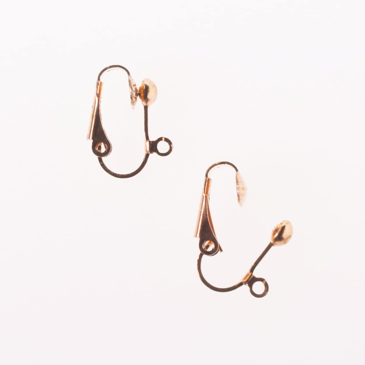 24 Pack Clip-On Earrings Hardware in Rose Gold – No-Piercing Earrings for Sensitive Ears, Costume Jewelry Making & DIY Fashion Accessories
