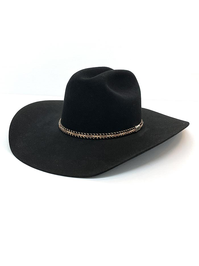 Resistol George Strait Saddlebrook 6X Black Felt Cowboy Hat for Men - Western Rodeo, Country Music Concerts & Outdoor Events