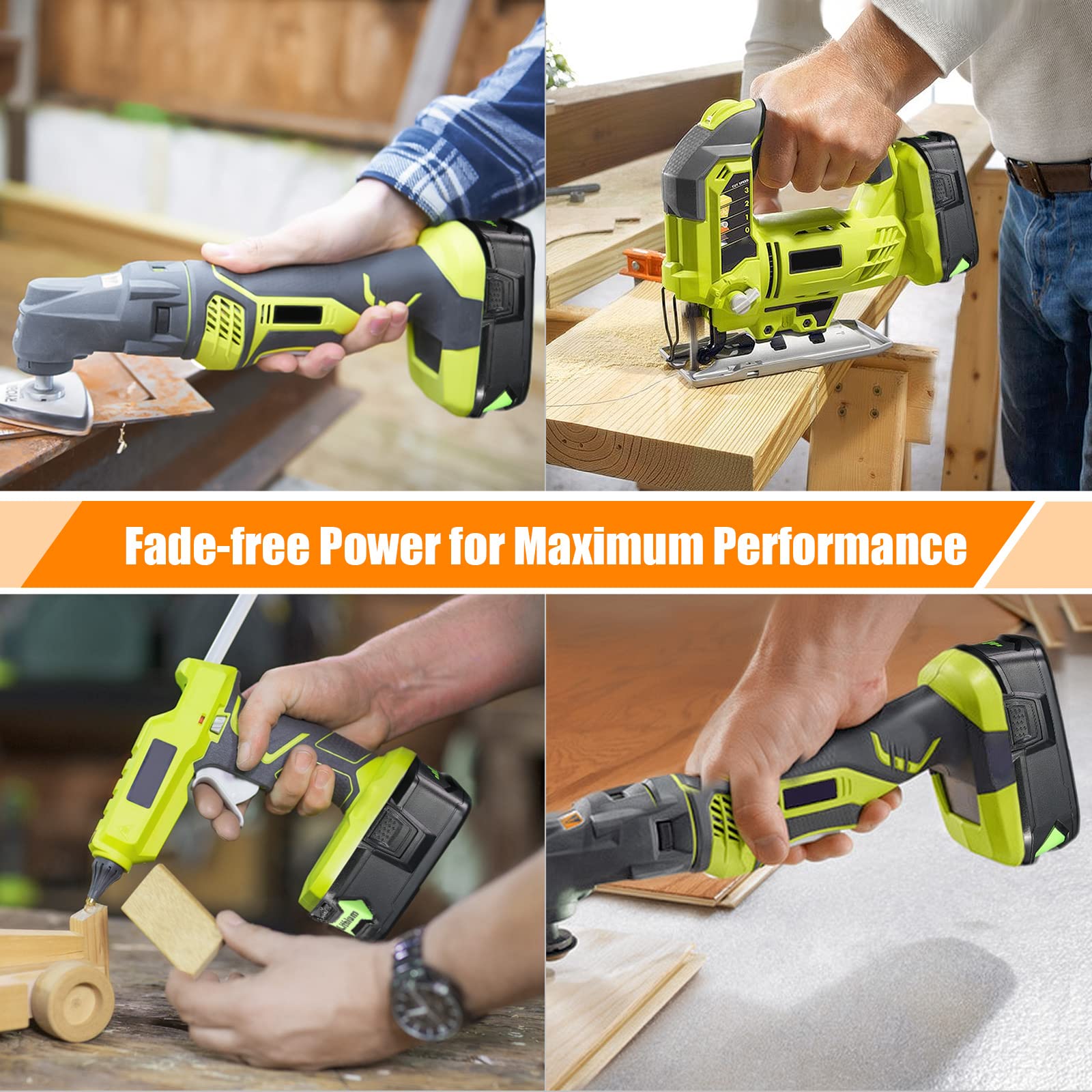 2 Pack 3600mAh P108 Replacement Battery for Ryobi Power Tools - Compatible with Ryobi P108 Cordless Drills, Saws & More - Perfect for DIY Projects, Home Repairs & Professional Use
