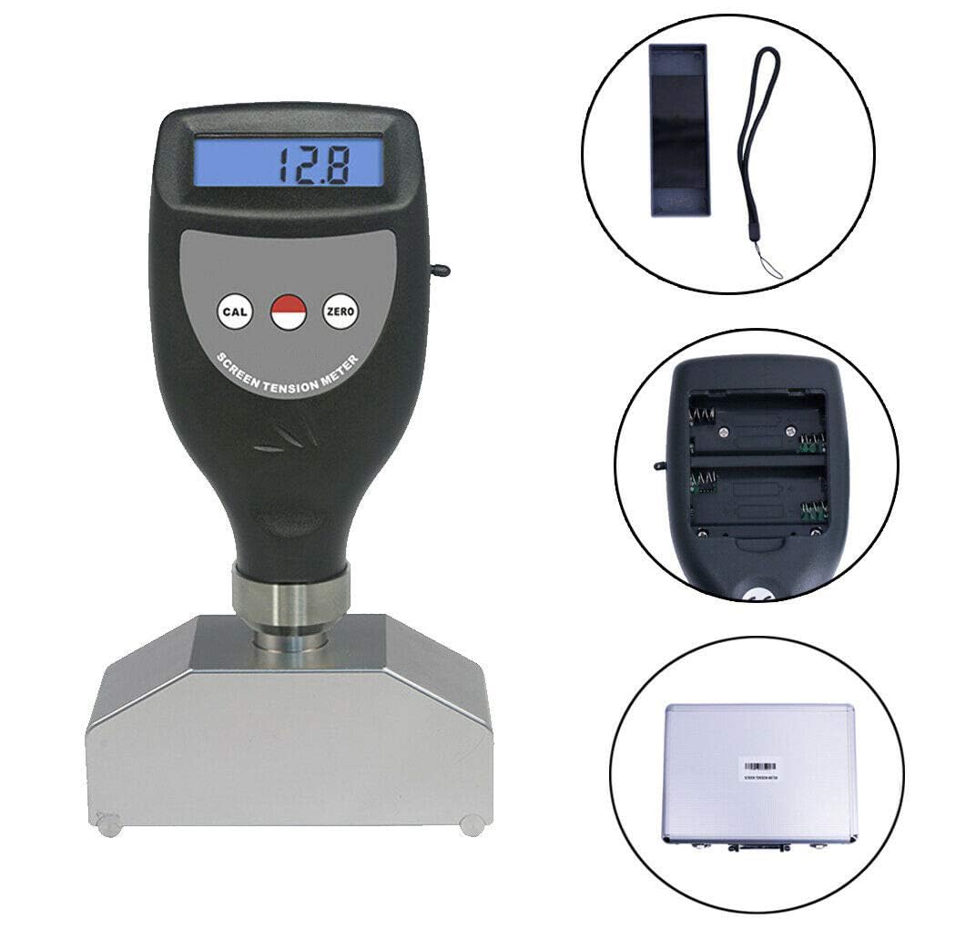 Digital Screen Tension Tester Meter Gauge - 7 to 40N/cm Measurement Range, 0.1 Resolution for Screen Printing & Stencil Quality Control | Perfect for Silk Screen Printing Shops & Industrial Fabrication Labs