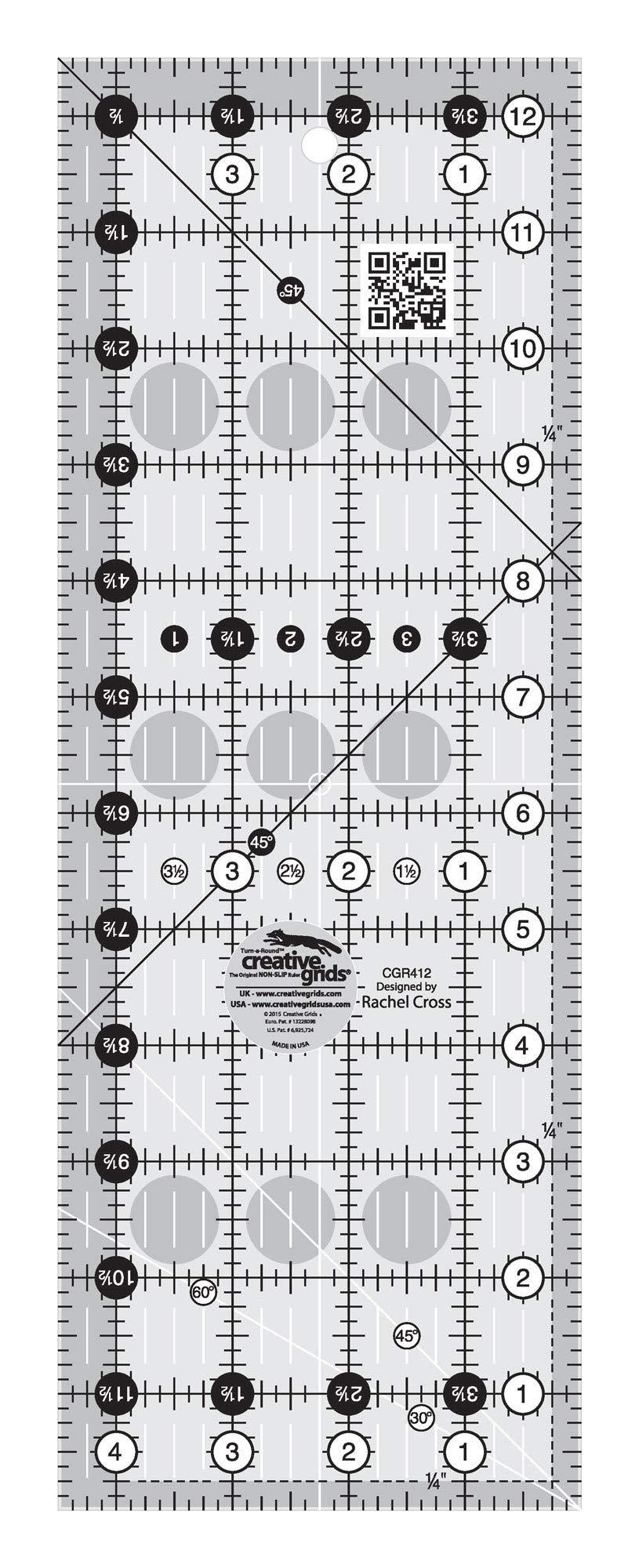 Creative Grids Non-Slip Quilt Ruler 4.5