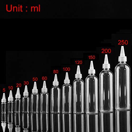 5PCS 5ml Empty Dropper Bottles with Twist Cap - Clear Refillable Squeeze Bottles for Oil, Paint, Liquid Glue - Perfect for DIY Crafts, Essential Oils & Art Projects