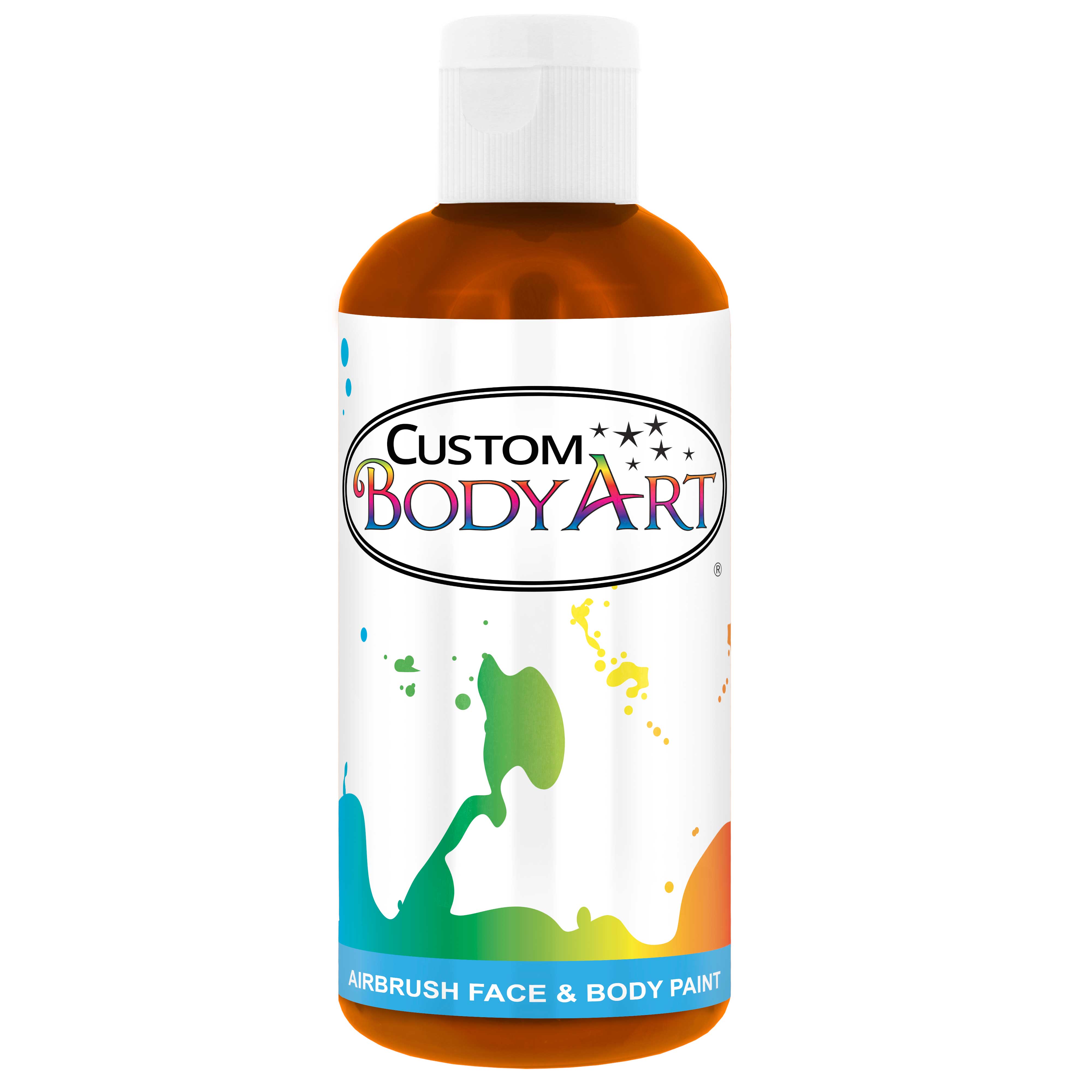 Orange Water-Based Airbrush Face & Body Paint for Kids - 8 oz Non-Toxic, Washable - Perfect for Halloween, Birthday Parties & Face Painting Events