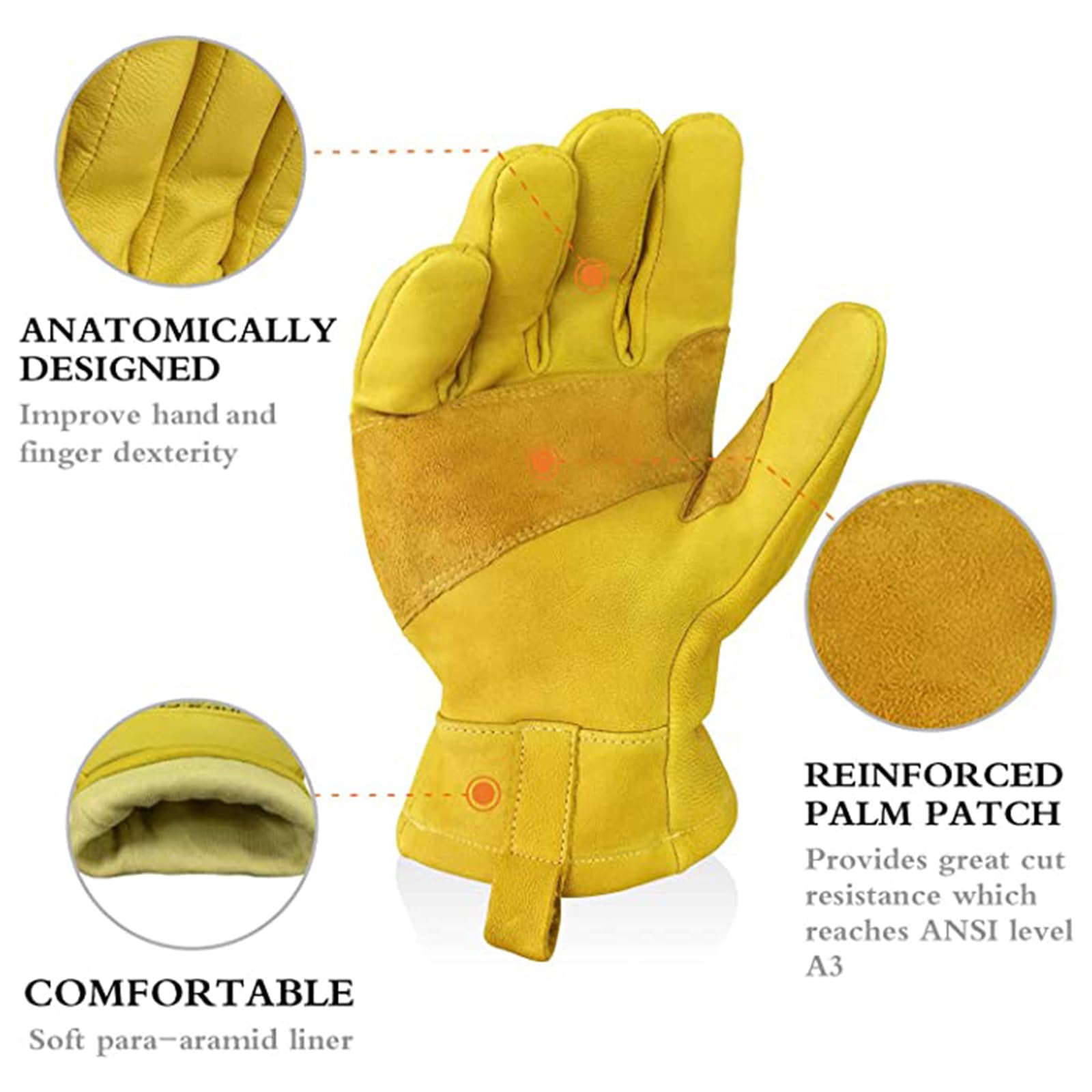 Intra-FIT Professional Arc Flash Safety Work Gloves - Cut & Puncture Resistant for Electrical, Construction & Heavy Duty Work - OSHA Compliant (Large, 7989F-2) - Ideal for Electricians, Welders & Industrial Workers