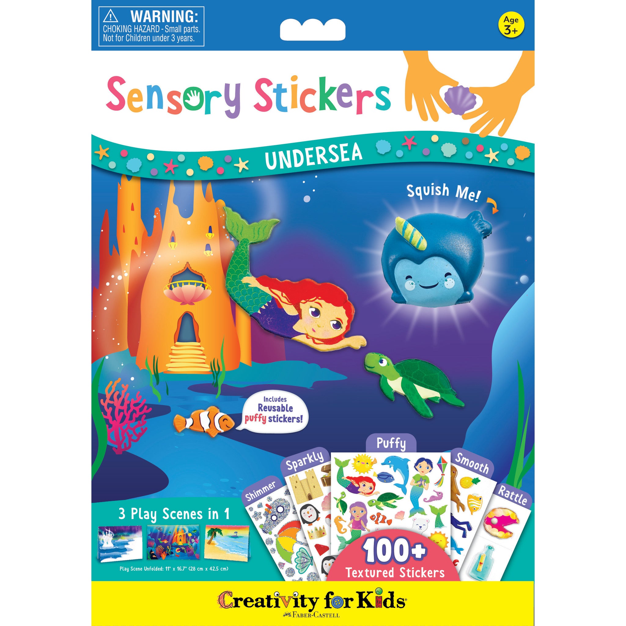 Sensory Stickers Undersea Adventure - 6362000 - Fun & Educational Underwater Stickers for Kids, Toddlers, Sensory Play, Classroom Activities, and DIY Ocean-Themed Projects