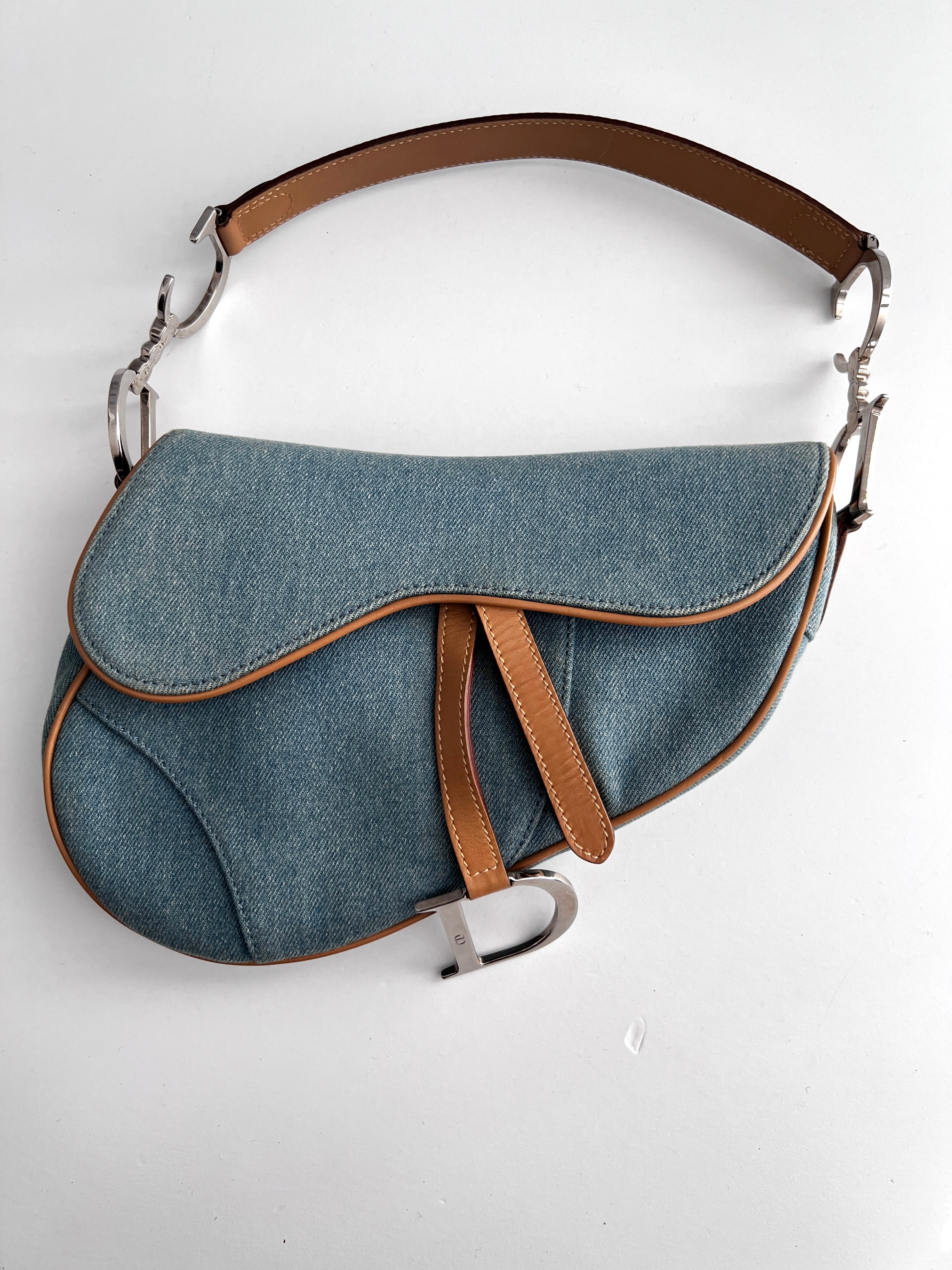 Dior Denim Saddle Bag - Luxury Designer Handbag for Women | Fashion Shoulder Bag & Crossbody Purse | Perfect for Parties, Dating & Everyday Use