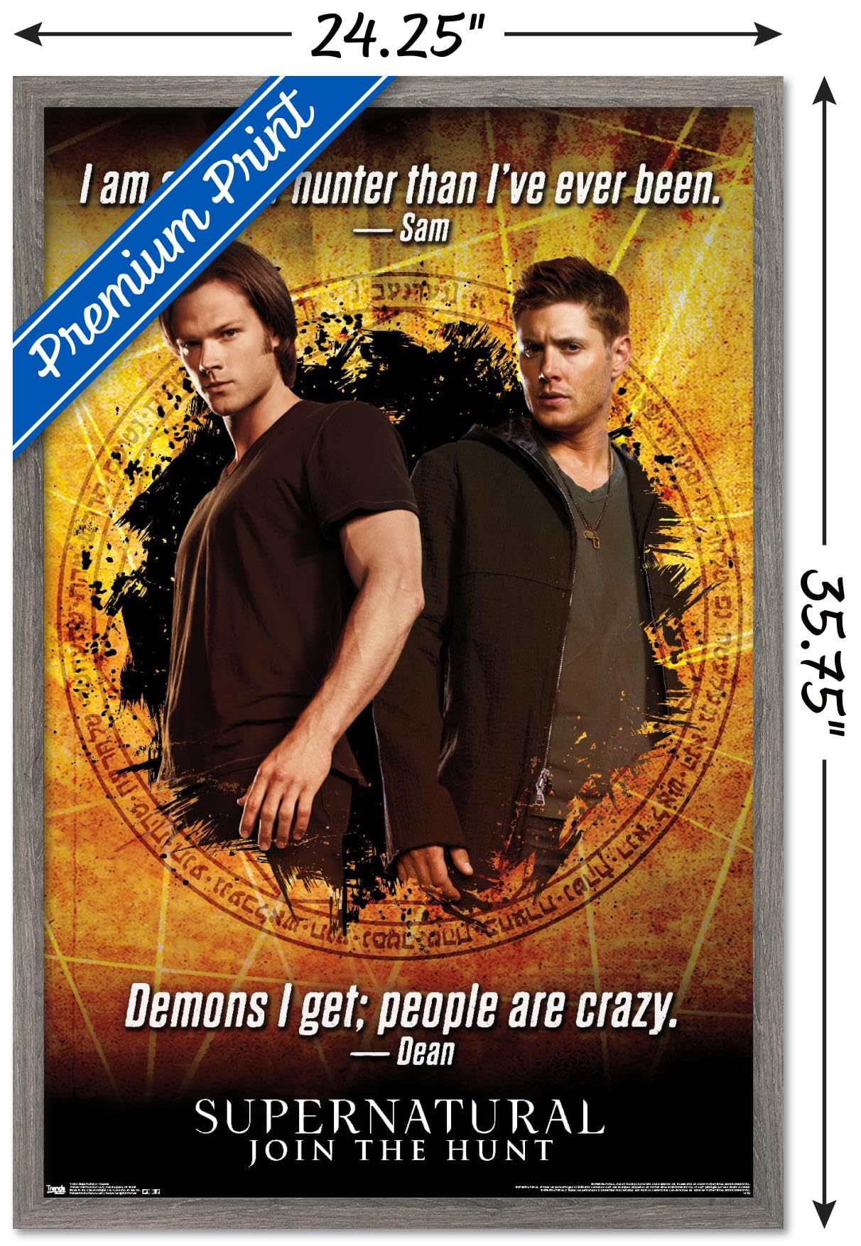 Supernatural TV Show Quotes Wall Poster - 22.375