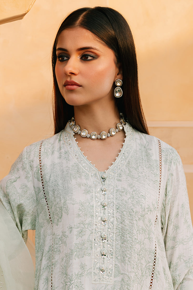 LUSH MEADOW 2-Piece Ethnic Outfit Set - Embroidered Cotton Shirt & Matching Dupatta Scarf | Traditional Indian Pakistani Women's Clothing for Festivals, Weddings & Special Occasions