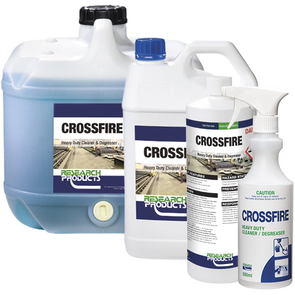 Crossfire Concentrated Cleaner & Degreaser - Heavy-Duty Research Products for Industrial & Automotive Use - Perfect for Labs, Garages & Workshops
