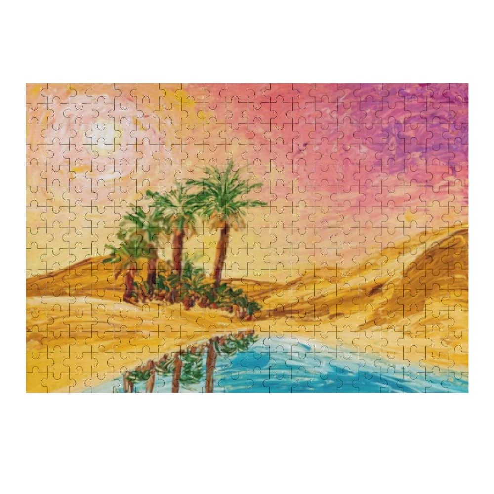 500-Piece Oasis Desert Jigsaw Puzzle for Adults, Teens & Kids - Fun Family Game & Creative Gift - Multiple Sizes Available - Perfect for Relaxation, Brain Training & Family Bonding Time