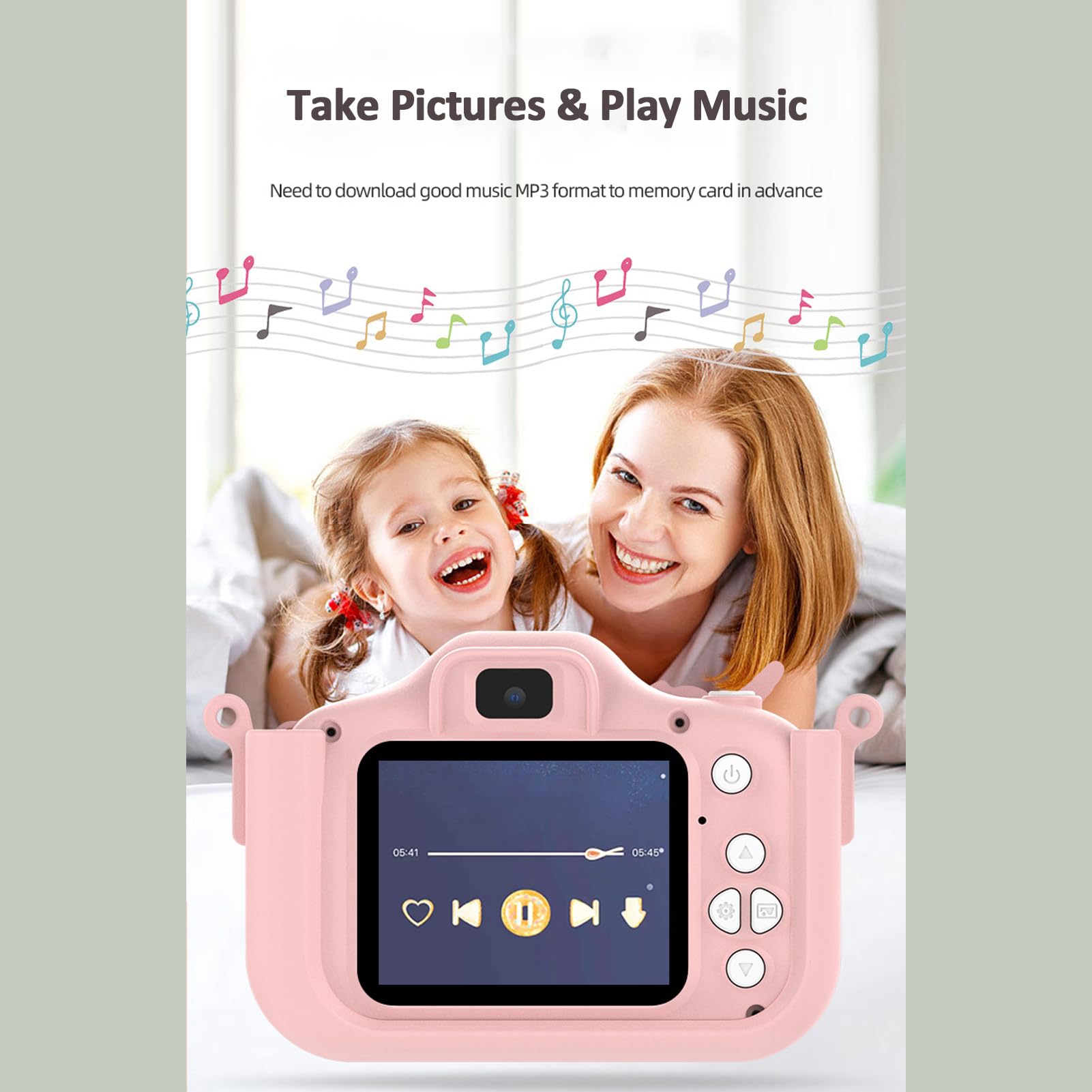Andoer 1080P HD Kids Digital Camera - 48MP Dual Lens Selfie Camera with 2-inch IPS Screen for Boys & Girls Ages 3-12 | Perfect Birthday Gift, Christmas Present & Travel Companion for Children