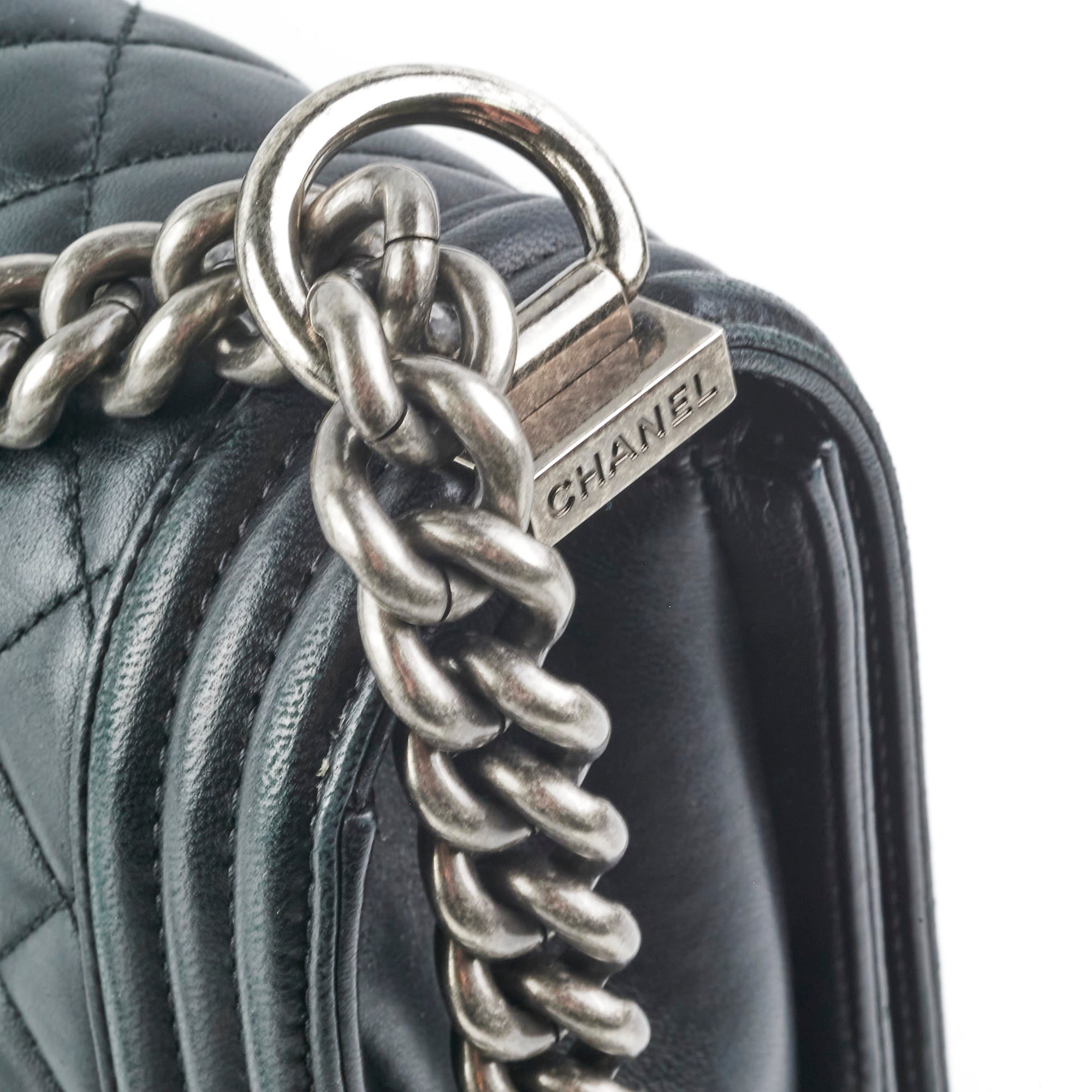 Chanel Old Medium Boy Bag in Black Lambskin Leather - Luxury Crossbody Bag for Women, Perfect for Evening Events & Daily Use