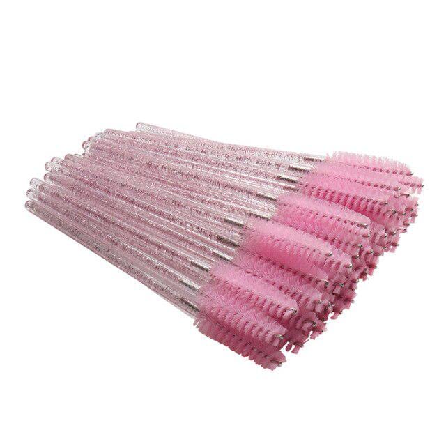 Ghelonadi Professional Mascara Wands & Eyelash Brushes - 50pcs Multicolor Spoolies for Eyelash Extensions, Eyebrow Grooming & Makeup Application - Perfect for Salons, DIY Beauty & Professional Makeup Artists