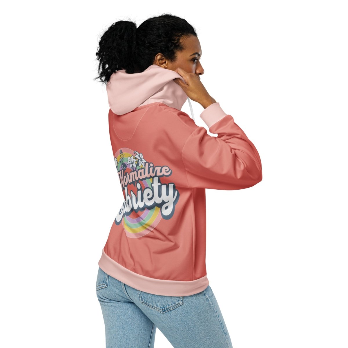 Normalize Sobriety Unisex Zip Hoodie - Comfortable & Stylish Pullover for Men & Women - Perfect for Casual Wear, Gym, and Everyday Outfits