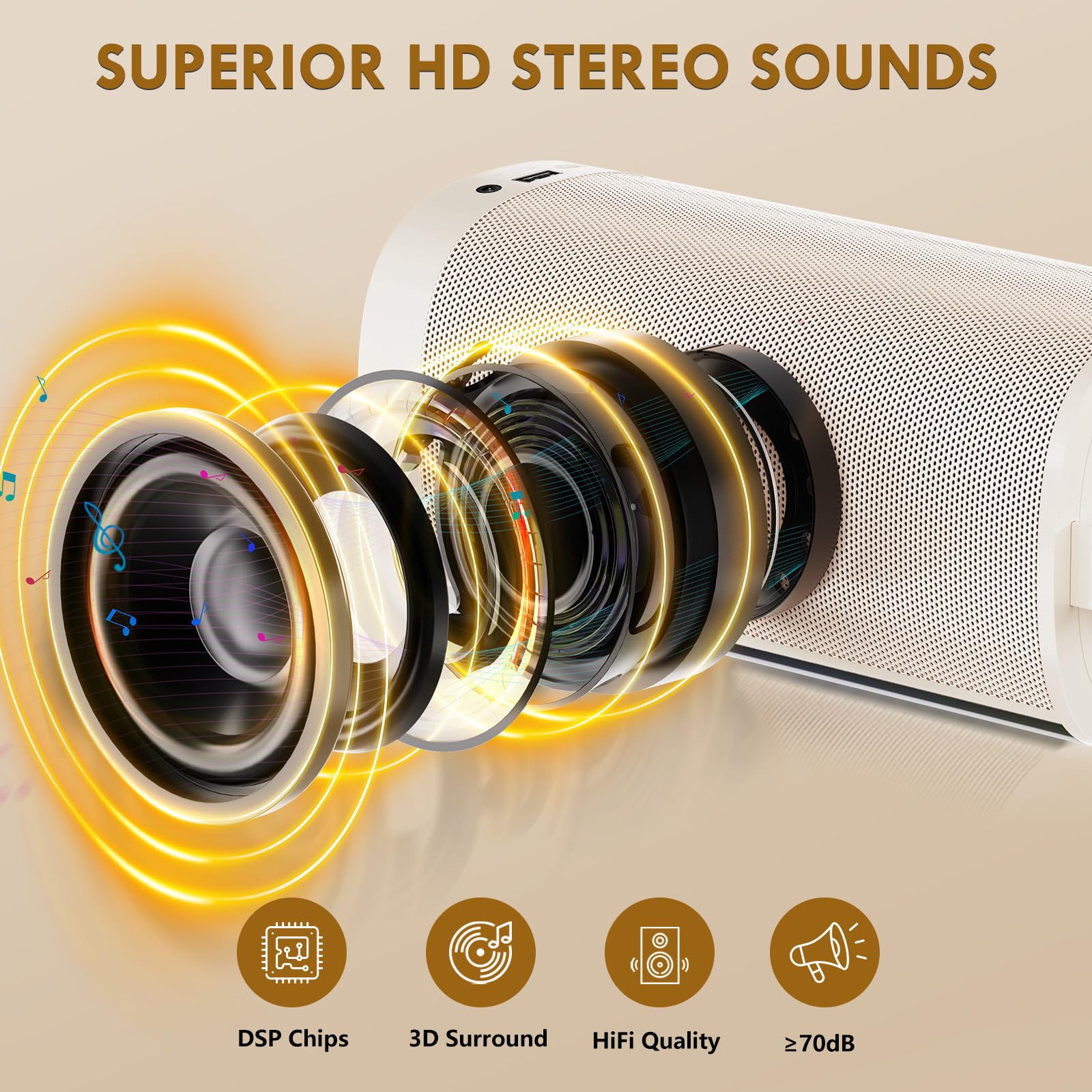 HWWR Karaoke Machine with 2 Wireless Microphones - Portable Bluetooth Speaker with DJ Lights for Home Parties, Outdoor Camping & Family Fun | Perfect for Adults & Kids Singing Entertainment