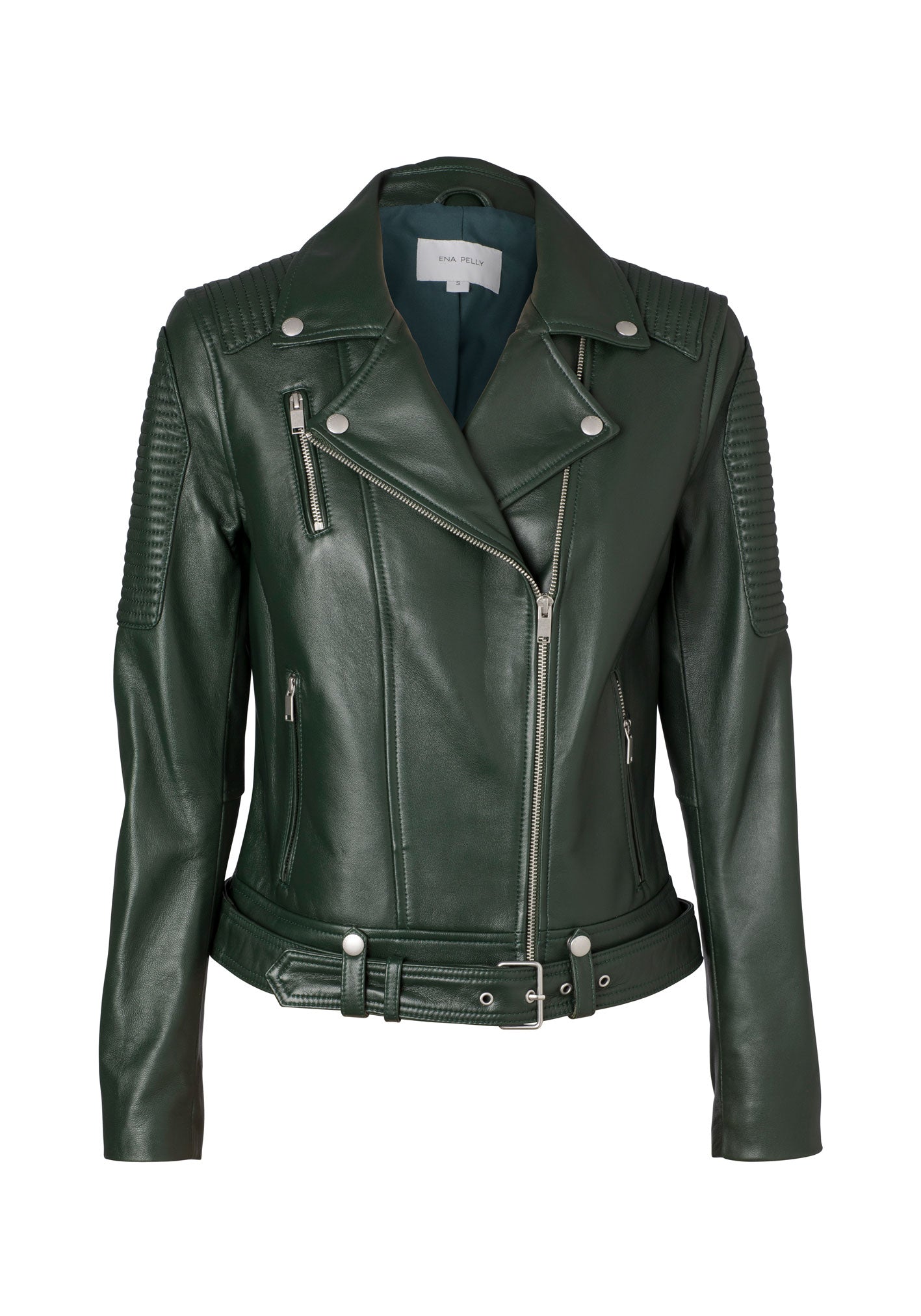 Classic Biker Jacket for Men - Genuine Leather Motorcycle Jacket in Forest Green - Perfect for Riding, Casual Wear & Outdoor Adventures
