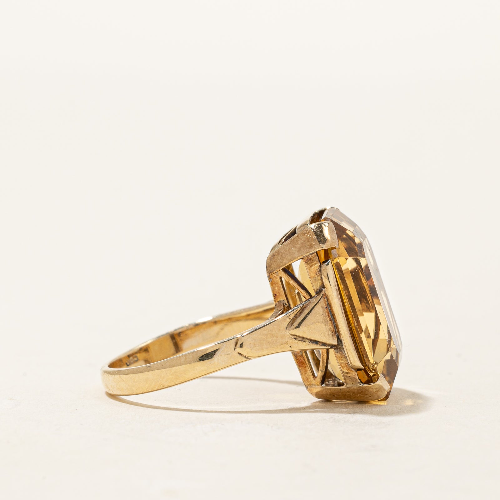 11.50ct Natural Citrine Cocktail Ring - Size 5.75 - Elegant Statement Jewelry for Parties, Weddings & Special Occasions