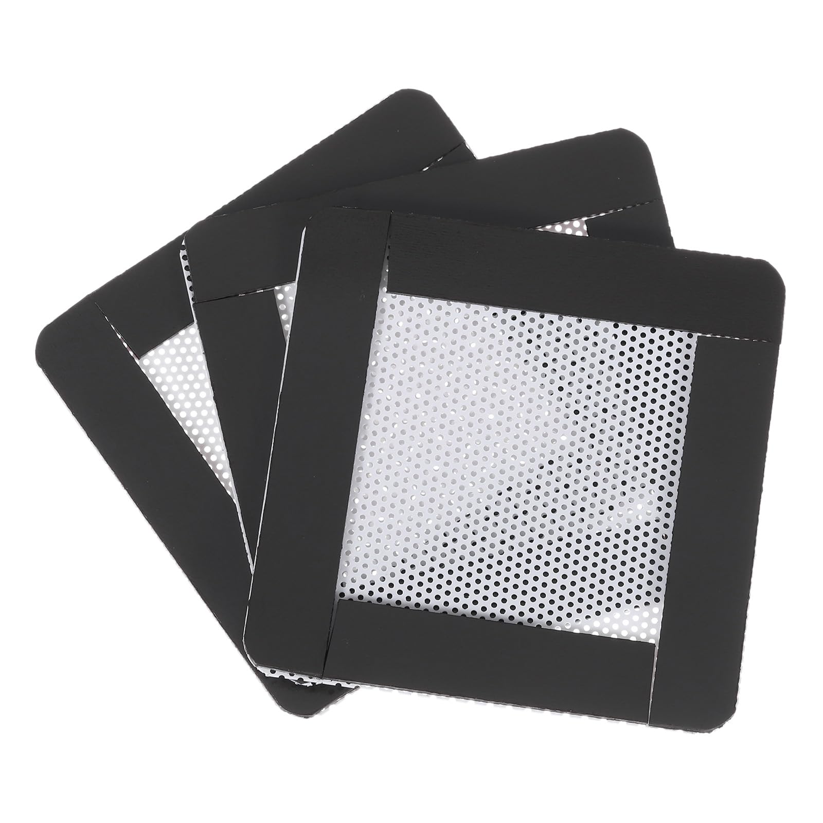 MECCANIXITY 3PCS 60x60mm Magnetic PC Dust Filter - White PVC Computer Case Cooler Dustproof Mesh Cover for PC Chassis & Speakers | Perfect for Gaming Rigs, Workstations & Home Theater Systems