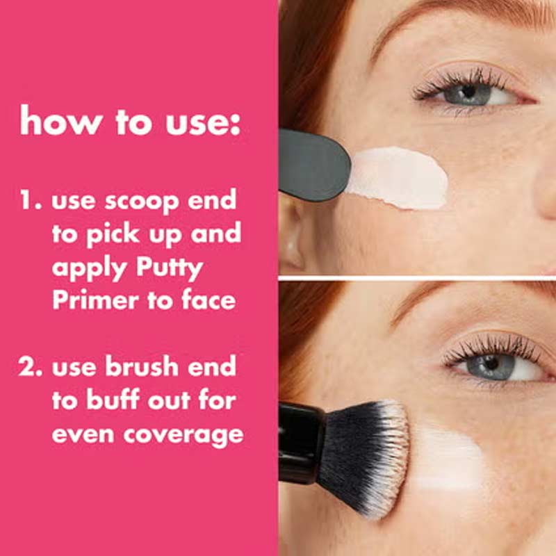 e.l.f. Putty Primer Makeup Brush - Flawless Face Foundation & Pore Minimizing Applicator for Smooth Makeup Application - Perfect for Daily Use & Professional Makeup Artists