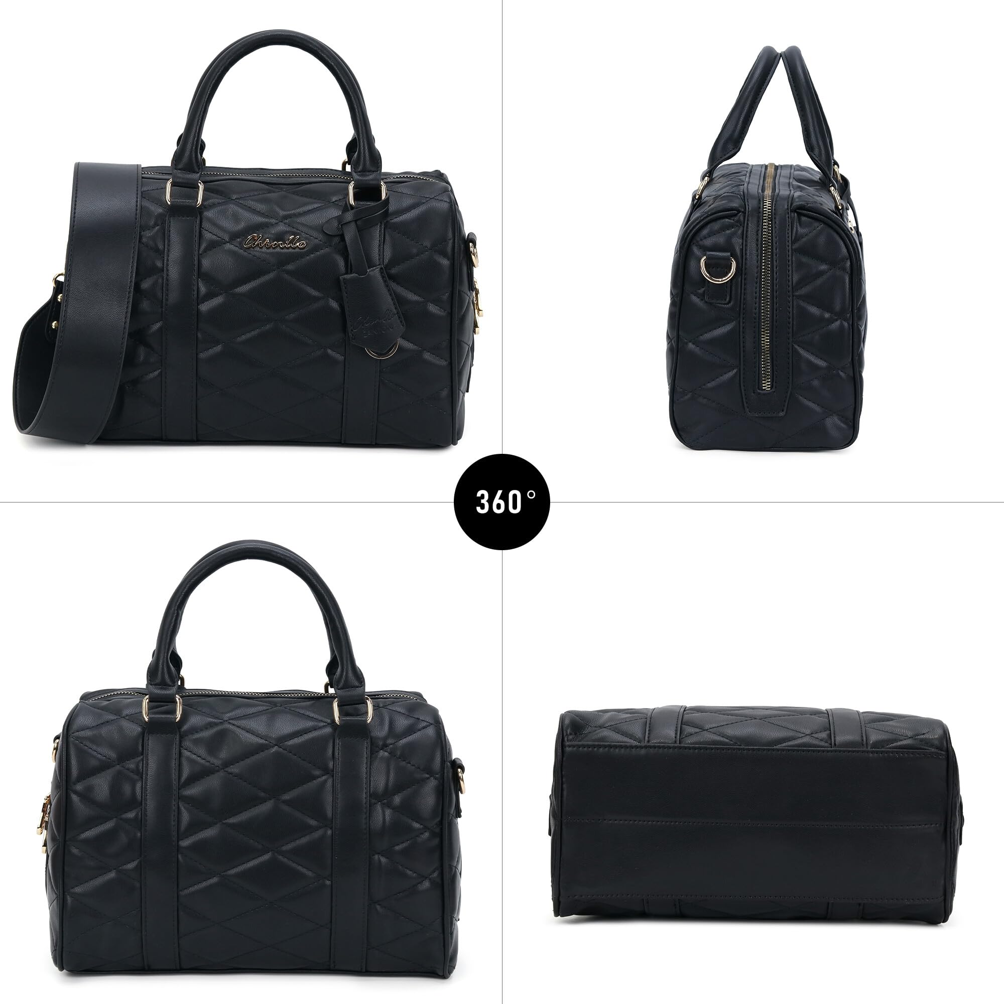 Stylish Boston Bags for Women | Top Handle Satchel Purse with Adjustable Shoulder Strap | Perfect for Work, Travel & Everyday Use