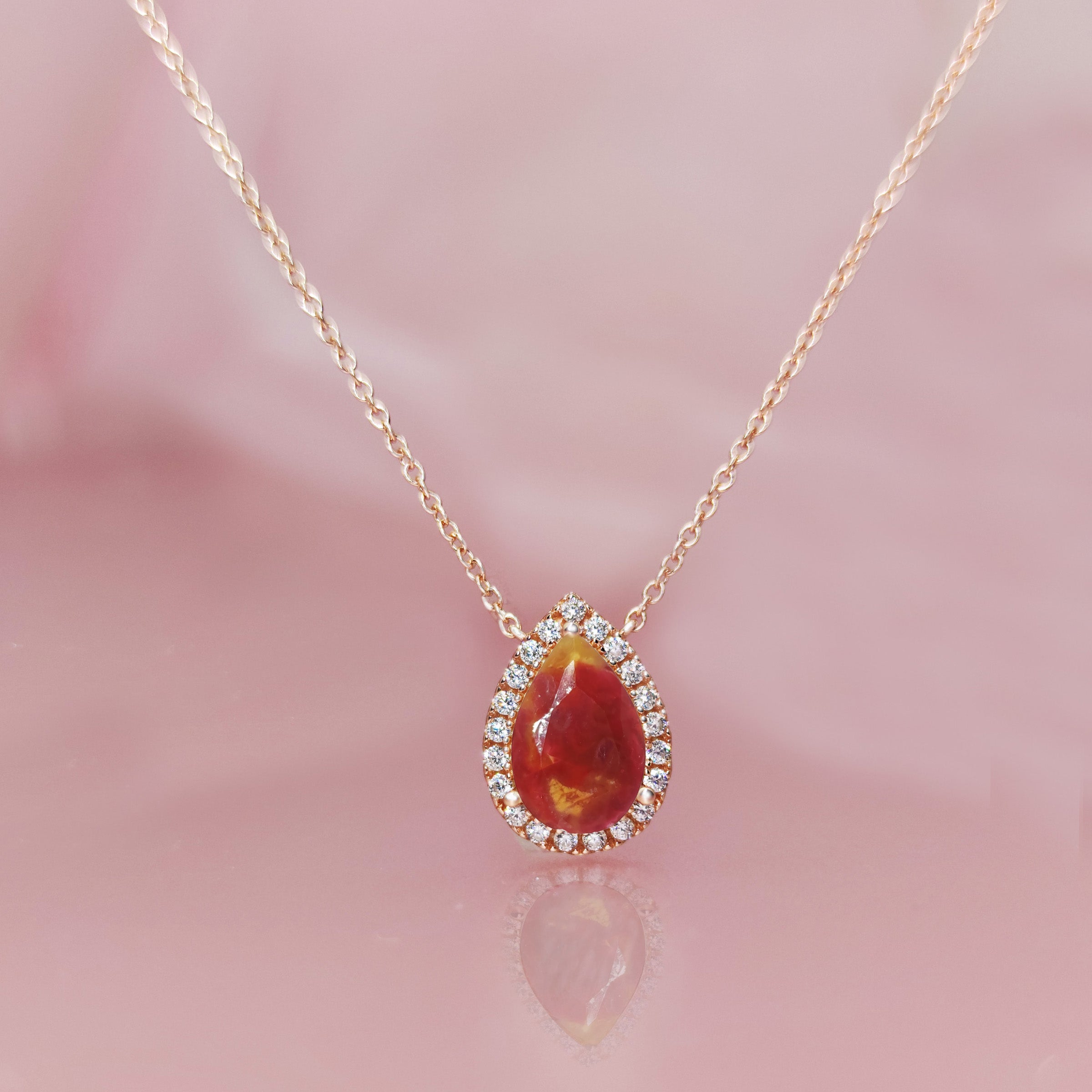Elegant Teardrop Dried Flower Halo Gold Necklace for Wedding, Funeral & Memorial - Perfect for Bridal Jewelry, Sympathy Gifts & Keepsakes