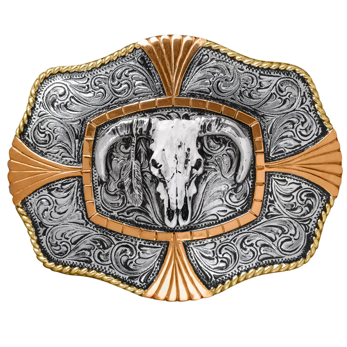 Crumine Steer Skull Belt Buckle - Western Style Cowboy Accessory for Jeans & Leather Belts | Perfect for Rodeo, Country Music Festivals & Western Fashion