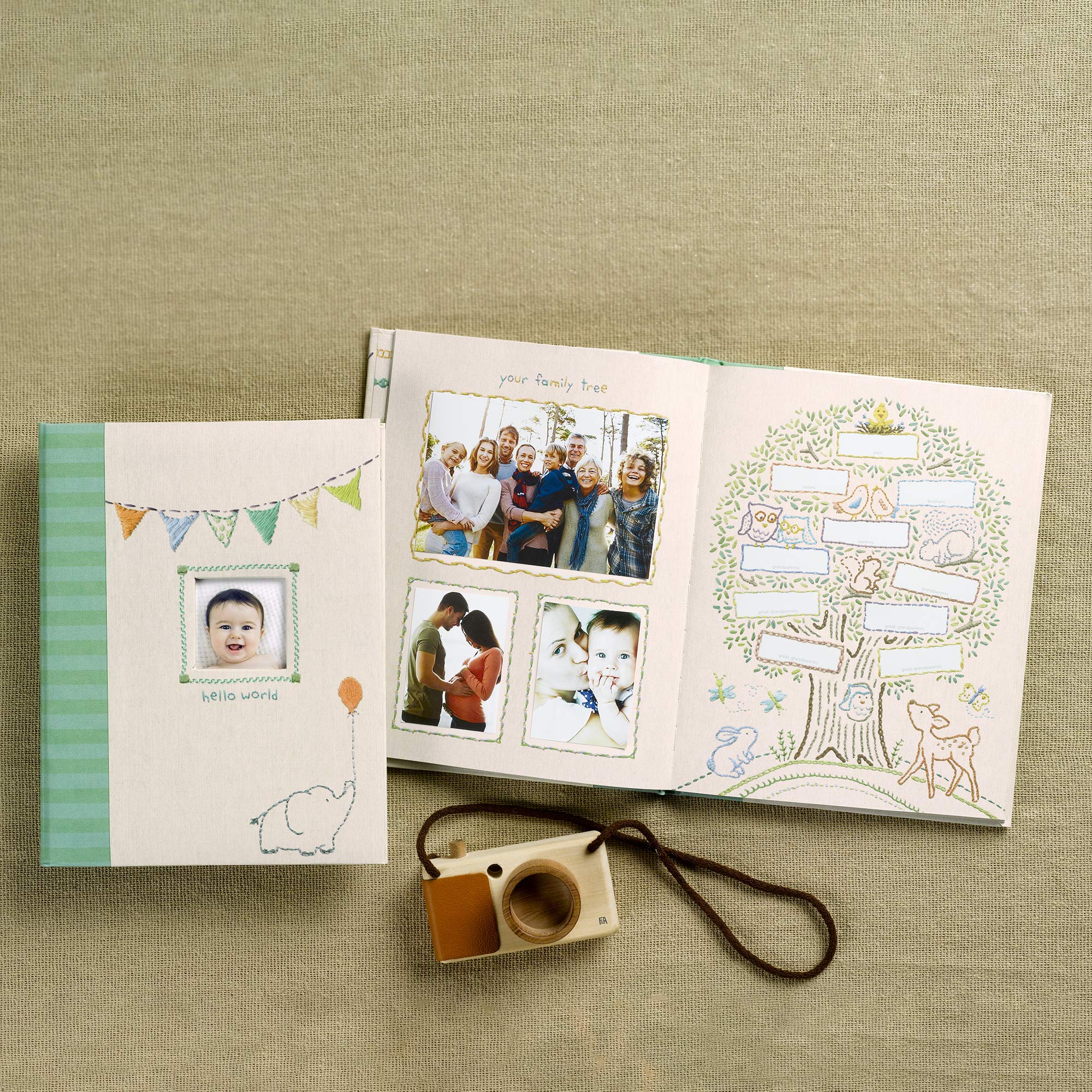 C.R. Gibson Elephant 'Hello World' First Five Years Baby Memory Book - 64 Pages, 10