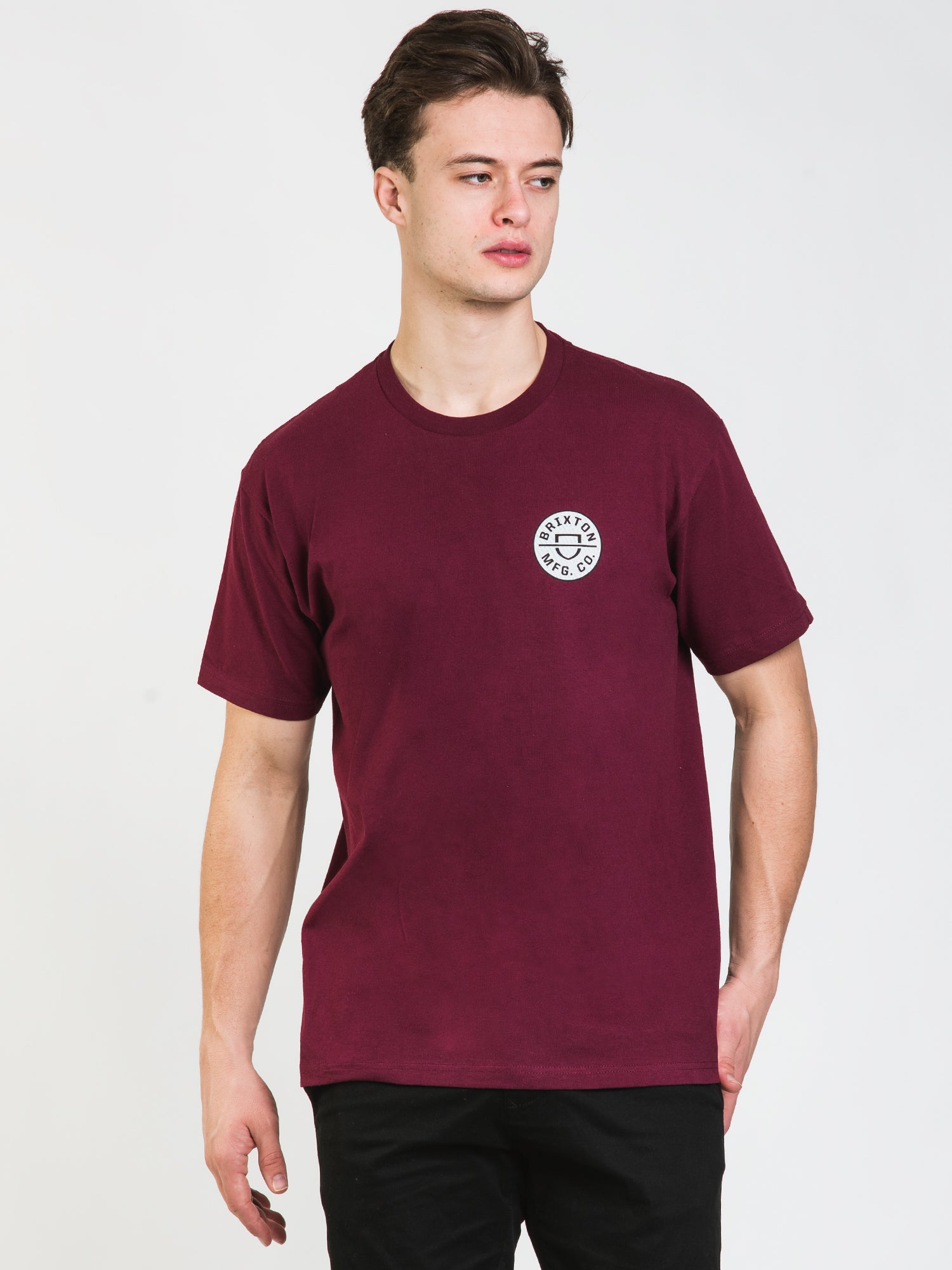 BRIXTON CREST II Men's Graphic T-Shirt - Soft Cotton Short Sleeve Tee for Casual Wear & Street Style | Clearance Sale