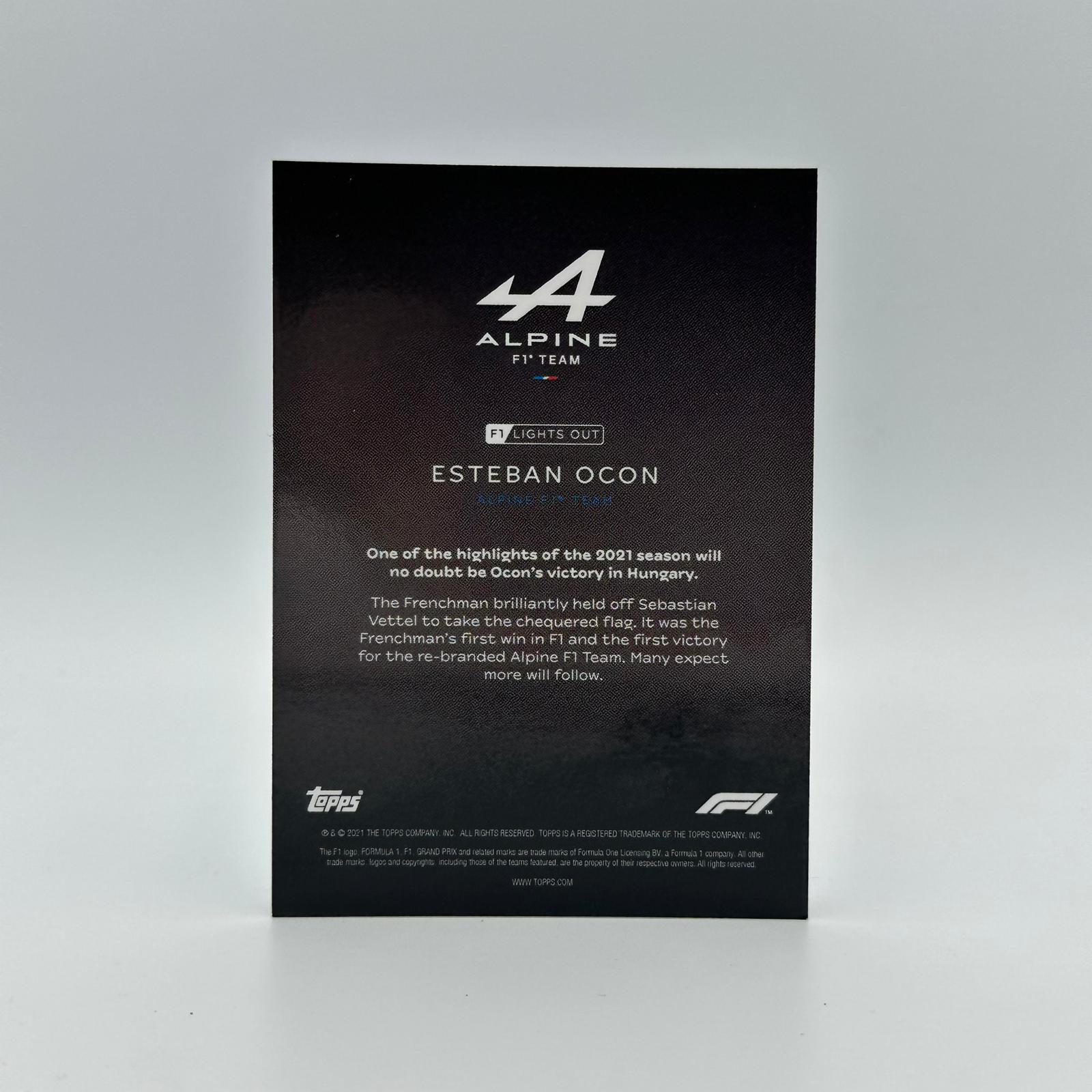 99 Esteban Ocon F1 Racing Drivers Card - Blue Parallel Collectible for Fans & Memorabilia Enthusiasts | Perfect for Trading, Display, and Sports Collections