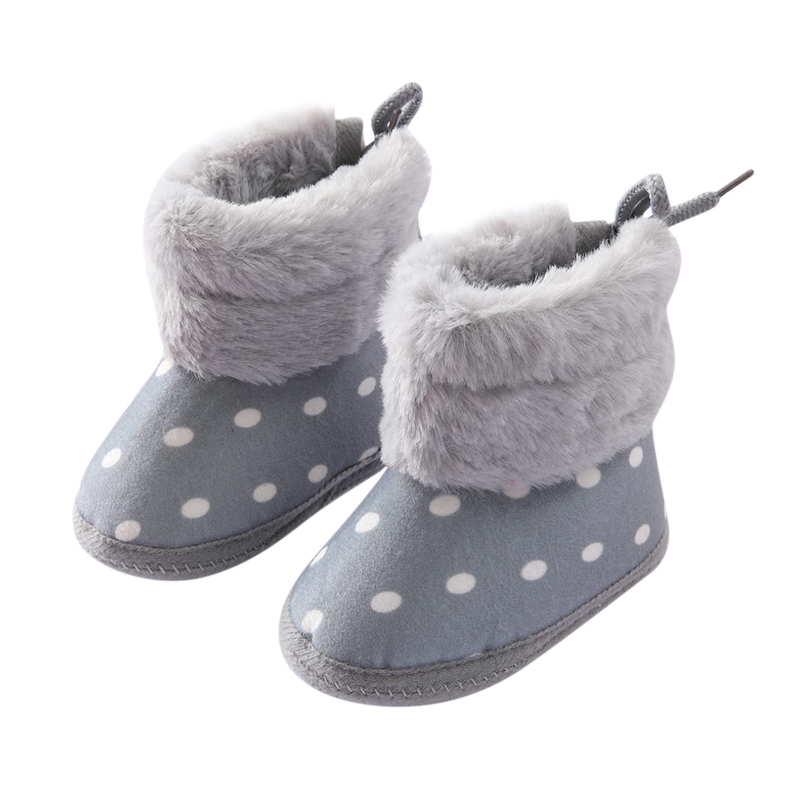 Soft Winter Booties for Baby Girls & Boys - Warm Infant Toddler Snow Boots for Cold Weather - Cozy Non-Slip First Walking Shoes for Indoor & Outdoor Play