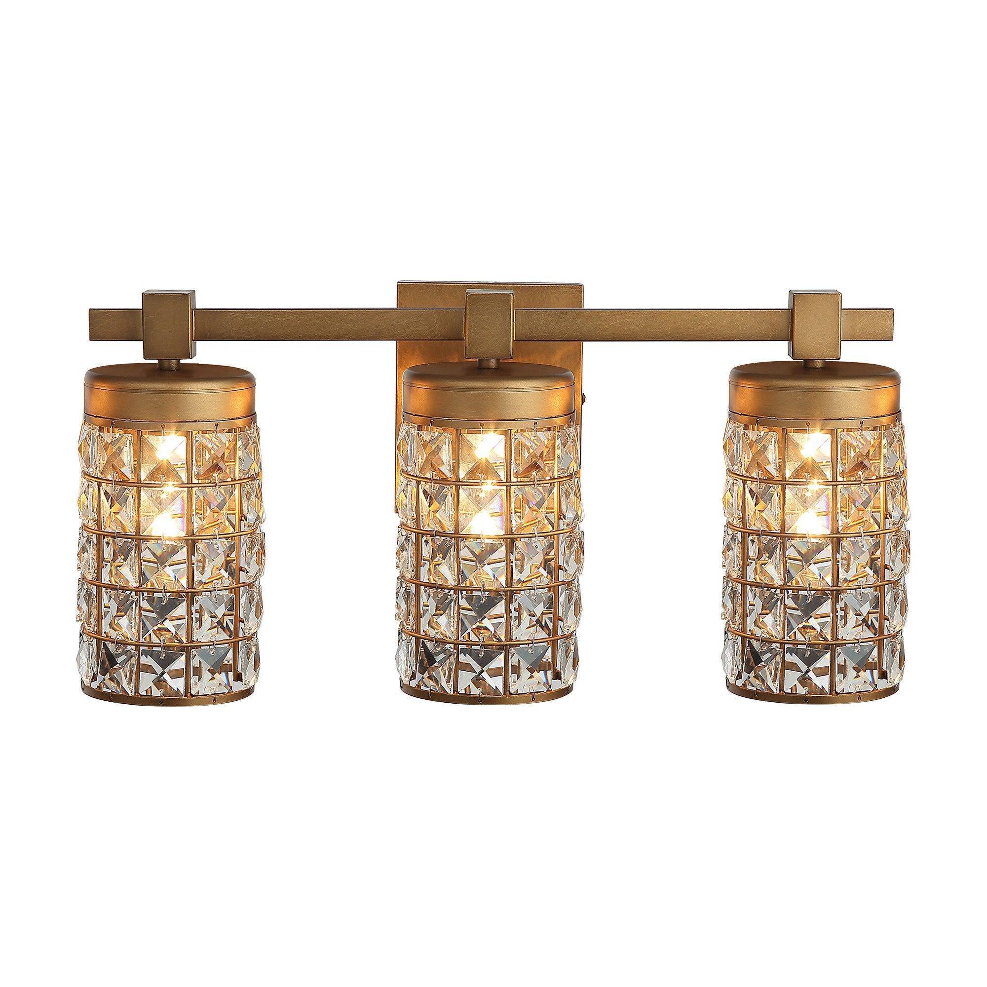3-Light Modern Gold Wall Sconce - Elegant Lighting for Living Room, Bedroom, or Hallway