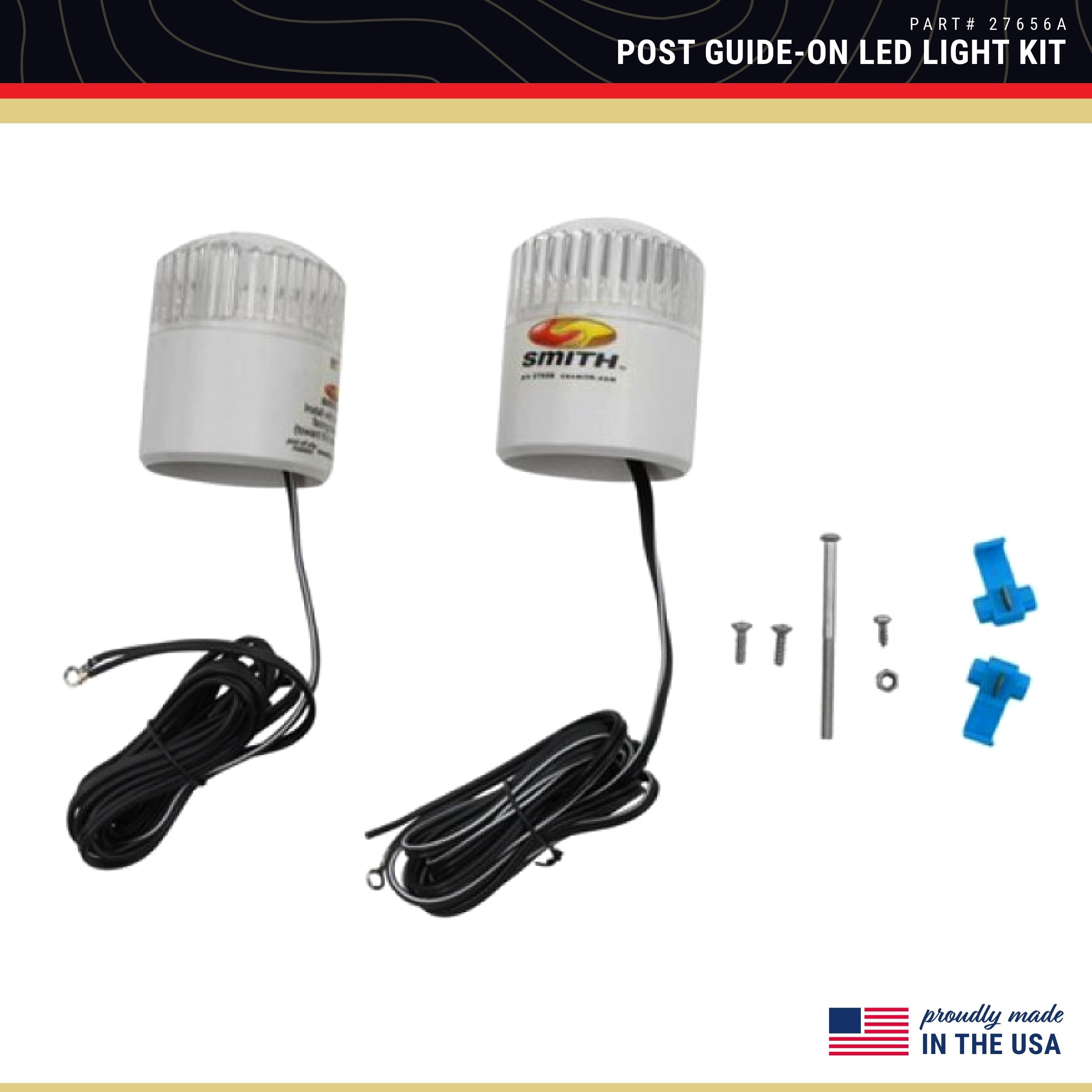 CE Smith 27656A LED Light Kit for Boat Trailers - Durable Guide-On Post Lights for Safe Night Towing
