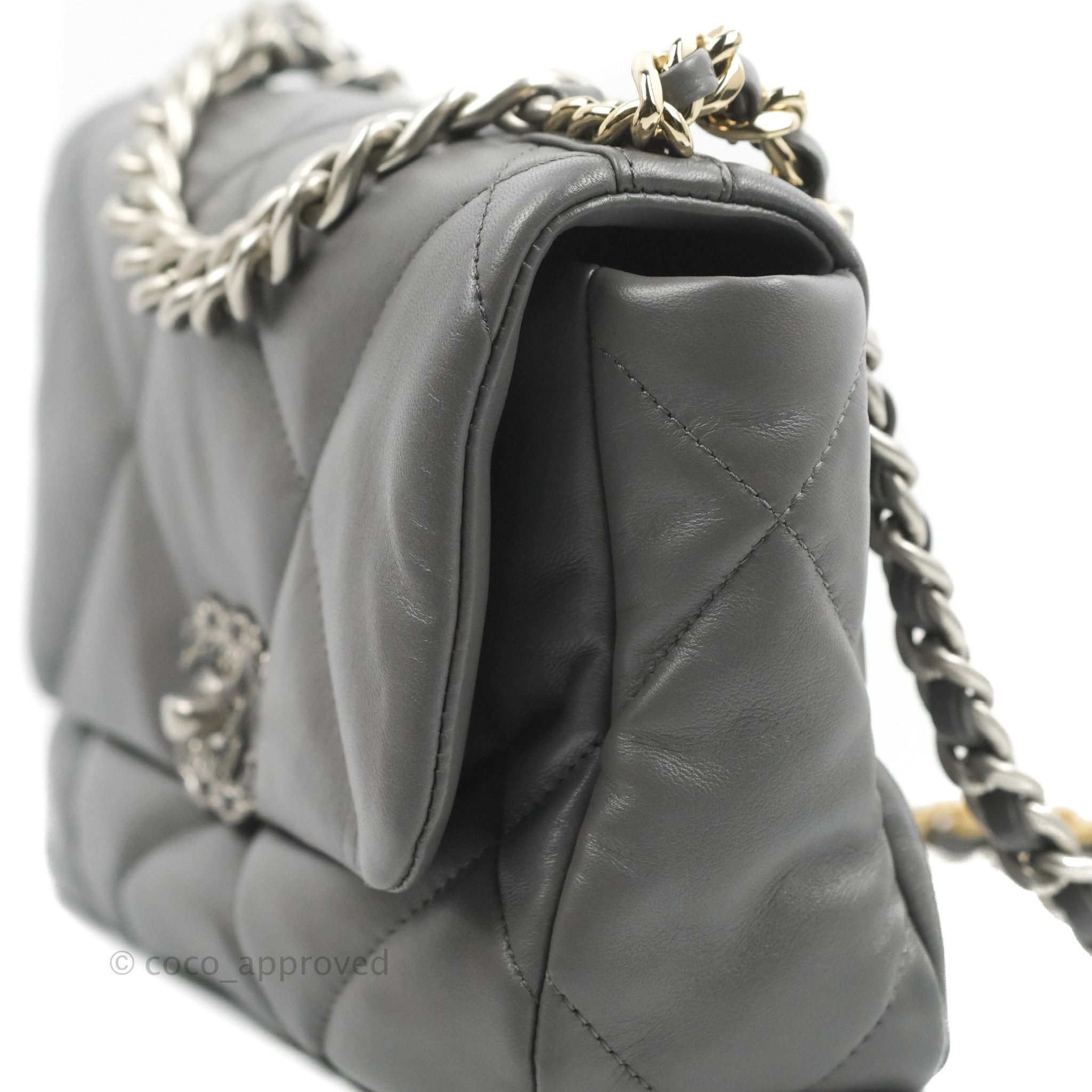 Chanel 19 Small Handbag in Dark Grey with Mixed Hardware - Luxury Crossbody Bag for Women, Perfect for Work, Travel & Evening Events