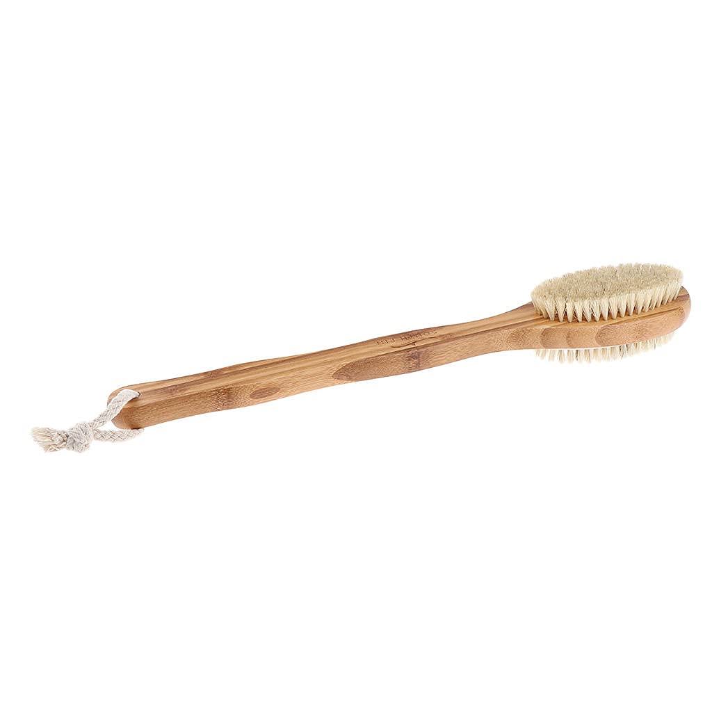 Dual-Sided SPA Bath Brush with Long Handle - Exfoliating & Massaging Back Scrubber for Deep Cleansing & Improved Blood Circulation | Perfect for Shower, Bath & Body Care Routine