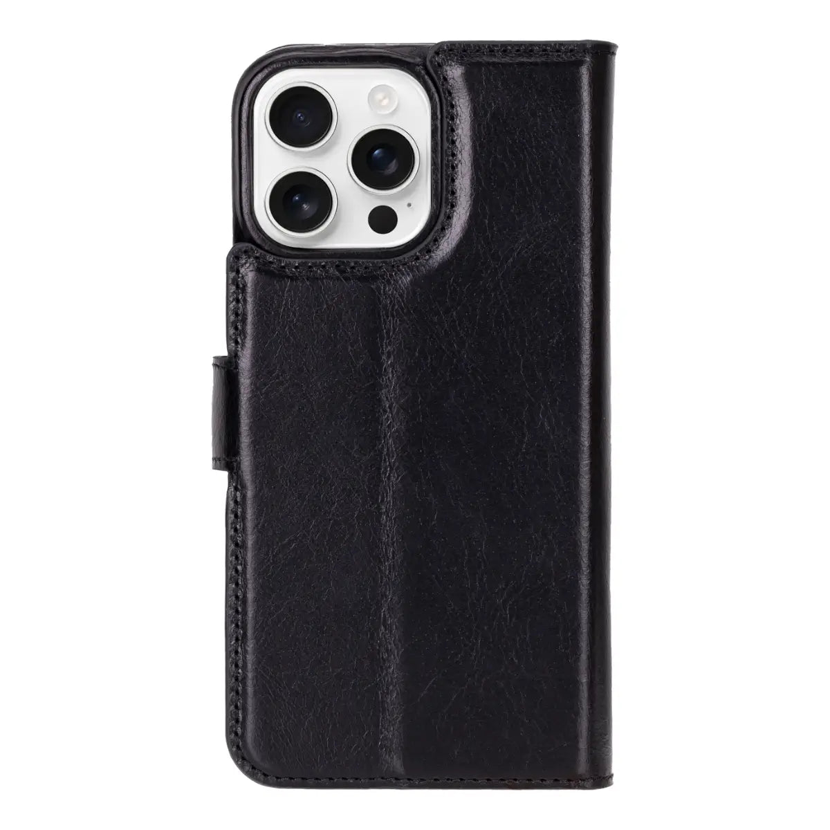 Premium Black Leather iPhone 17 Pro Wallet Case with Card Slots - Slim Protective Cover for Everyday Use, Travel & Business (Compatible with iPhone 17 Pro)