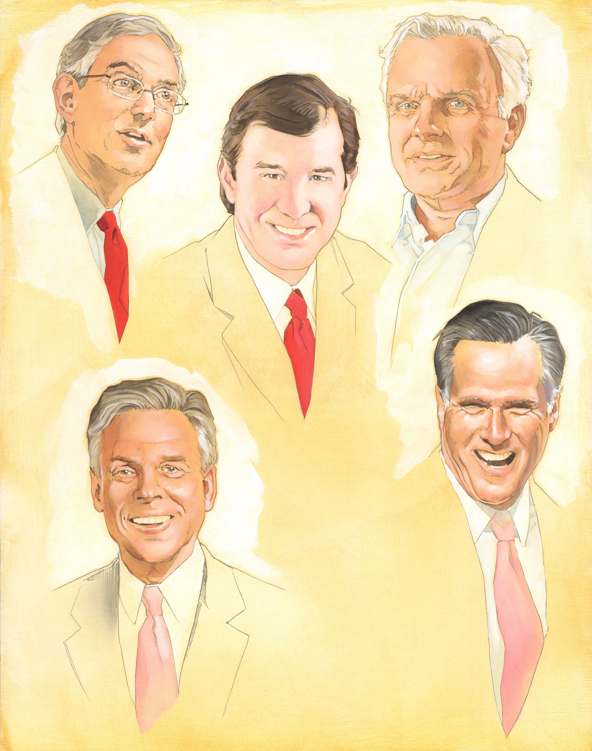 Original Oil Painting of Mormon Portraits - Handmade Business Artwork for Office Decor & Religious Gifts